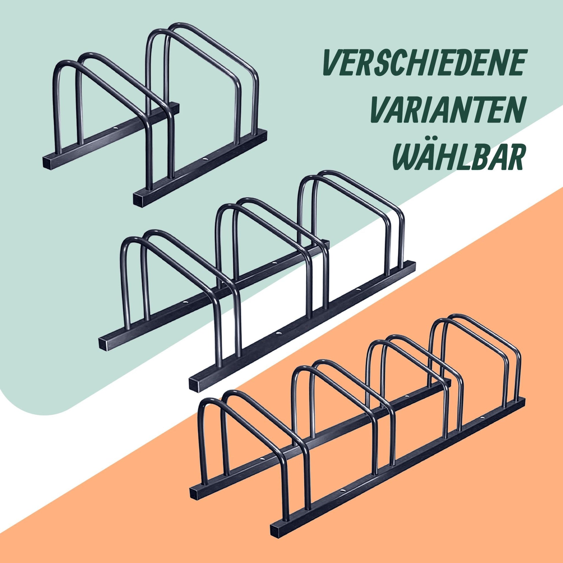 Fahrradständer für Boden und Wandmontage Anthrazit von Relaxdays
