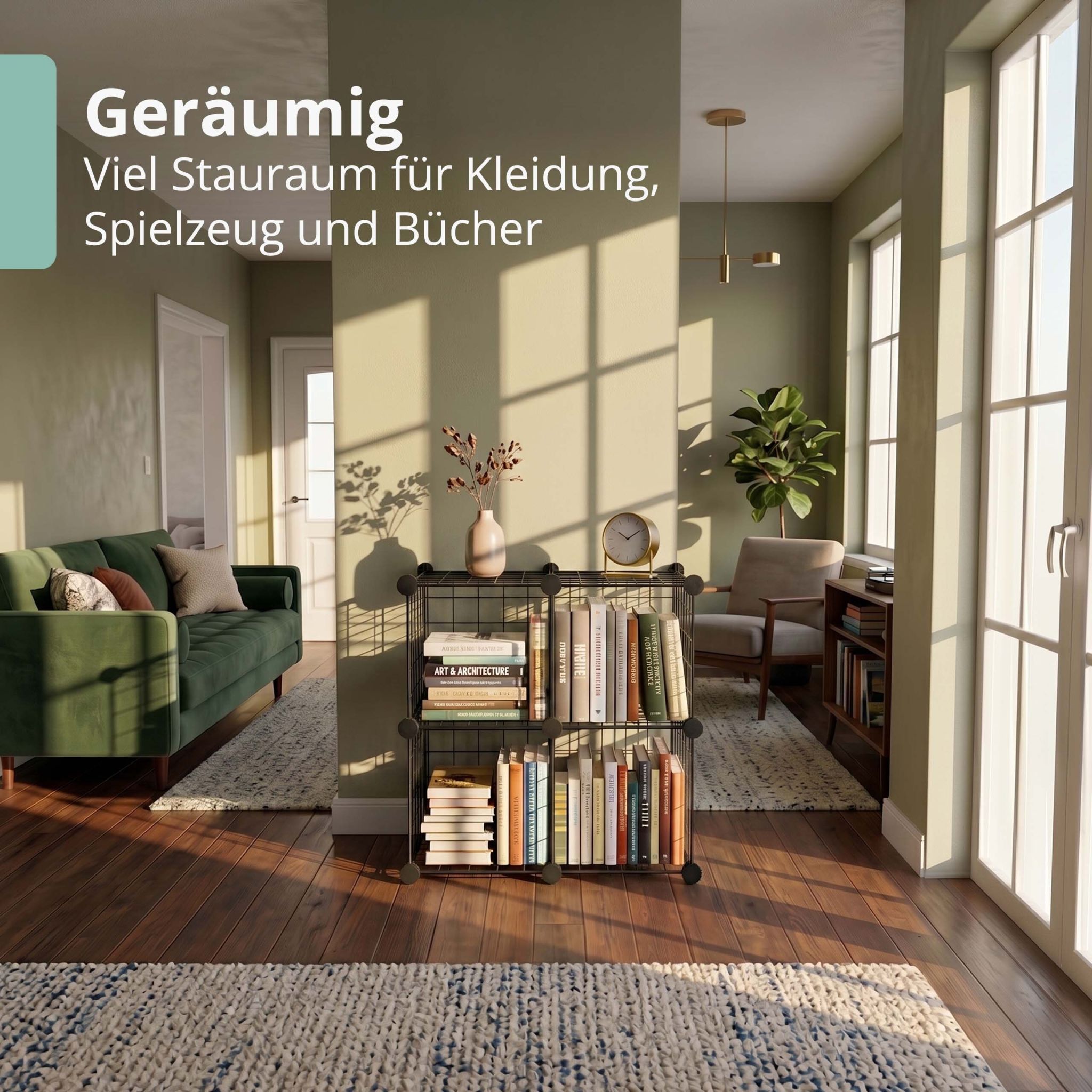 Steckregal Würfel Set Schwarz von Relaxdays