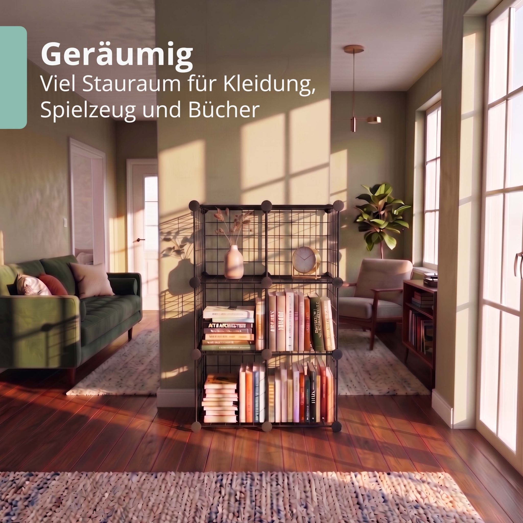 Steckregal Würfel Set Schwarz von Relaxdays