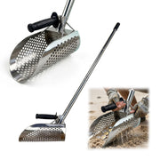 Metalldetektor Schaufel Edelstahl Schwarz-Silber von Relaxdays