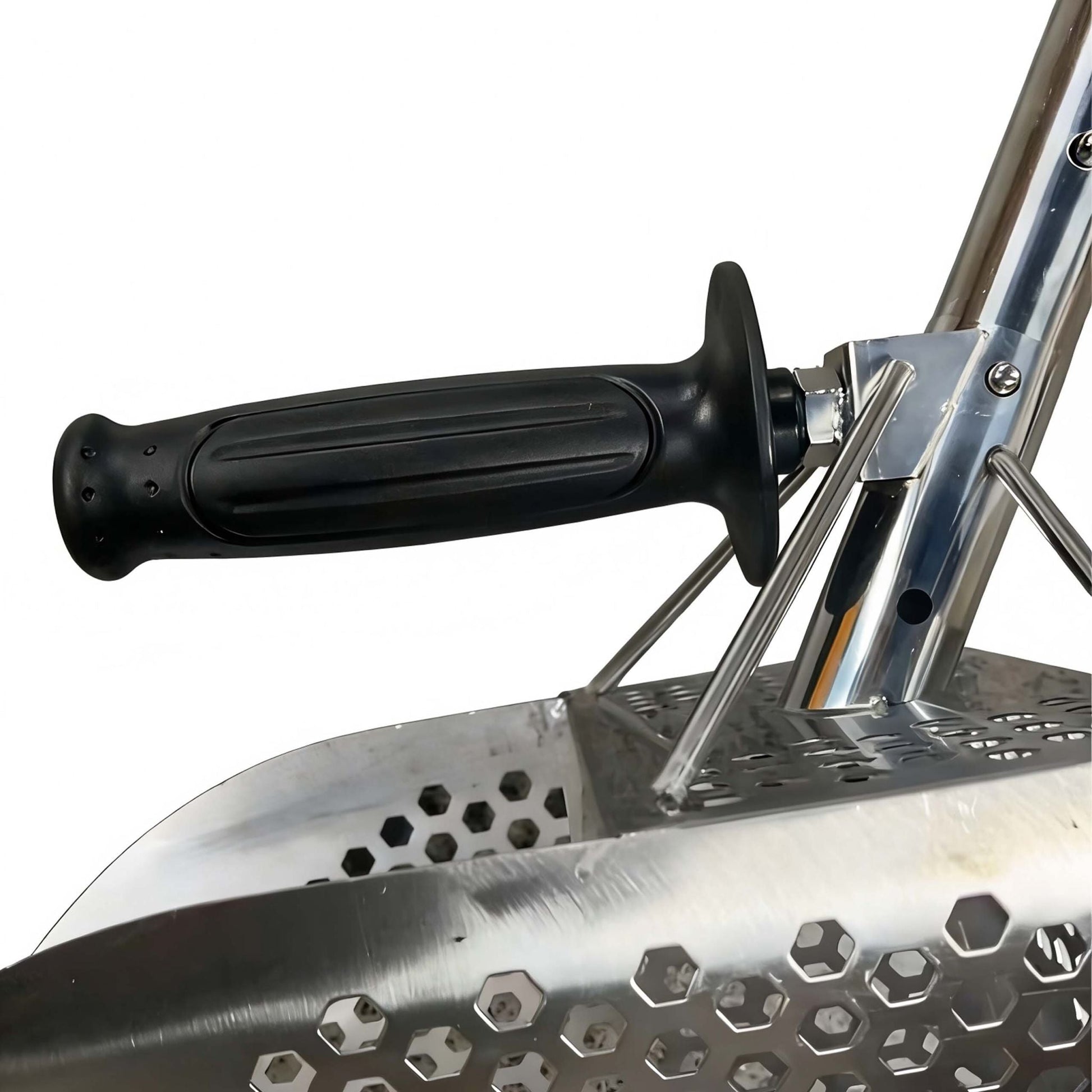 Metalldetektor Schaufel Edelstahl Schwarz-Silber von Relaxdays
