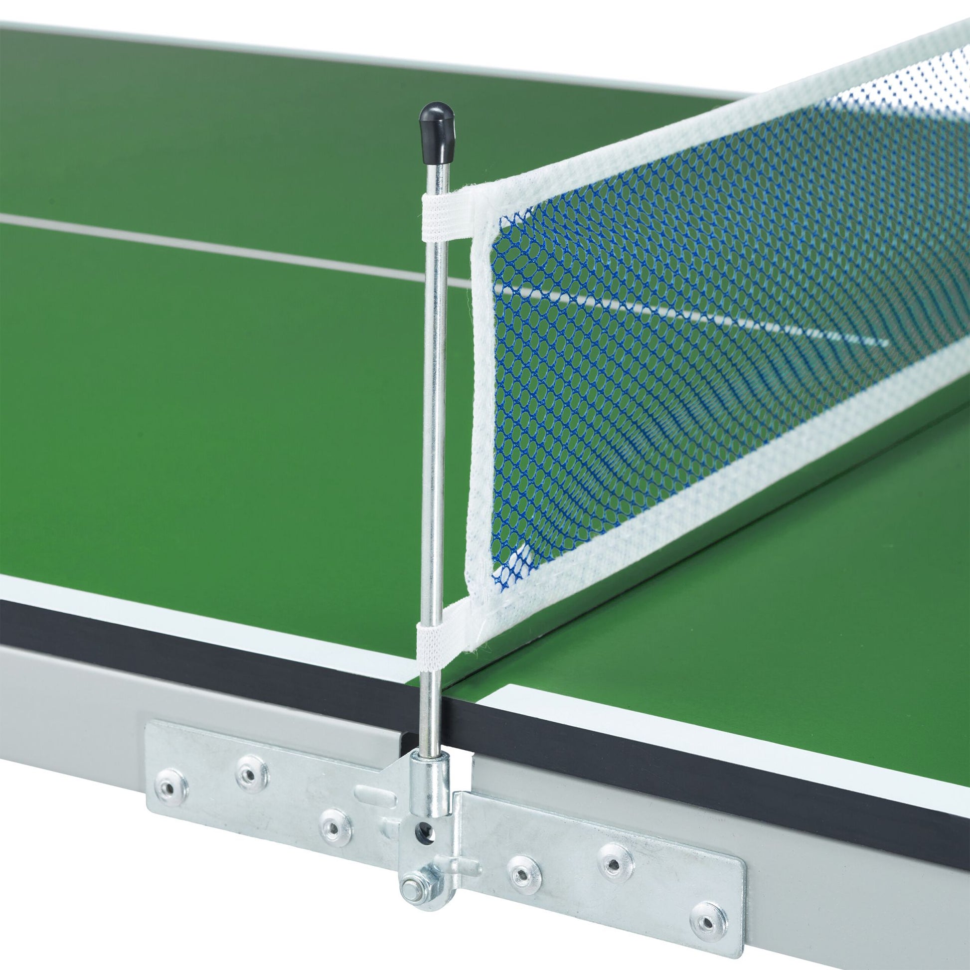 Klappbare Tischtennisplatte mit Zubehör Weiss-Dunkelgrün-Silber von Relaxdays