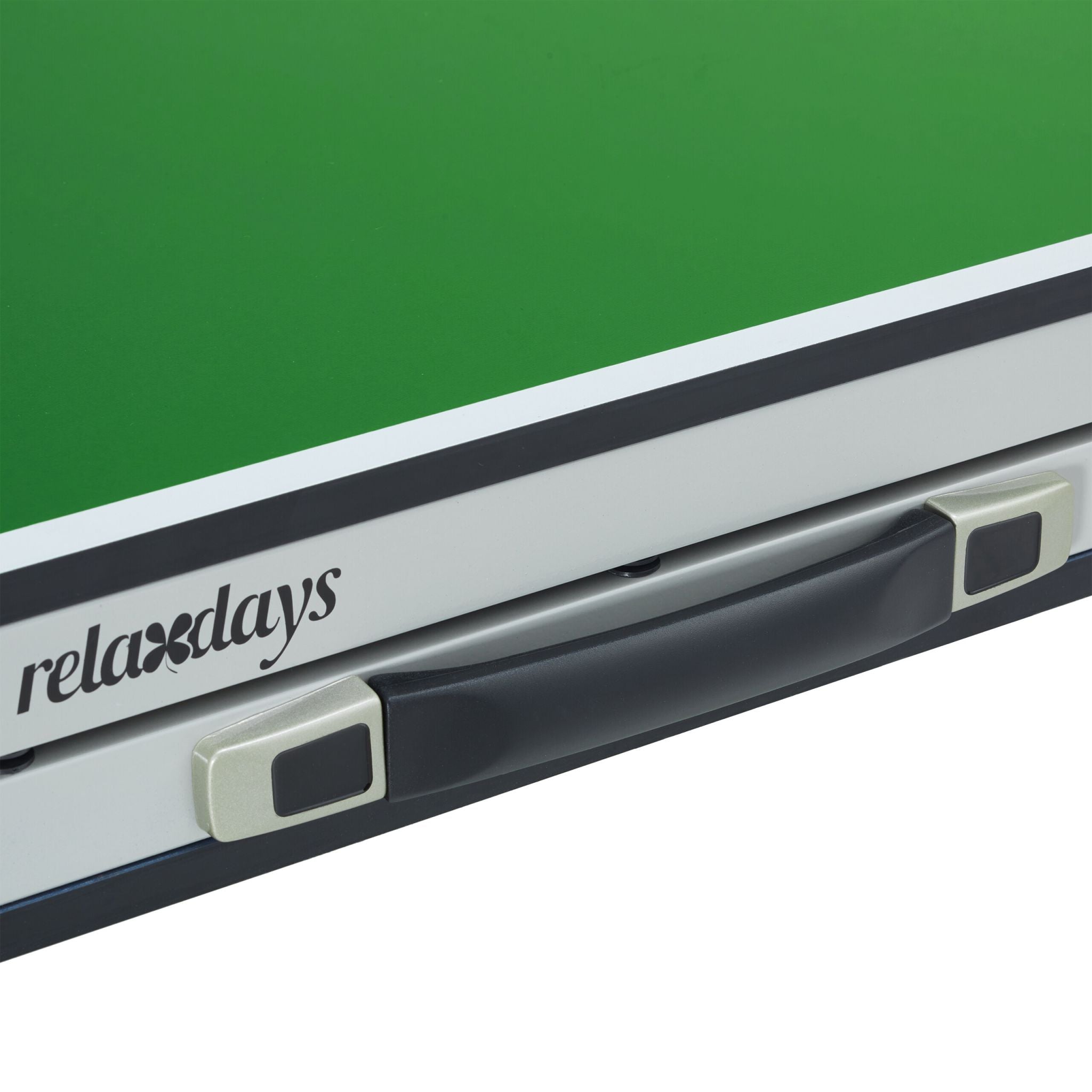 Klappbare Tischtennisplatte mit Zubehör Weiss-Dunkelgrün-Silber von Relaxdays