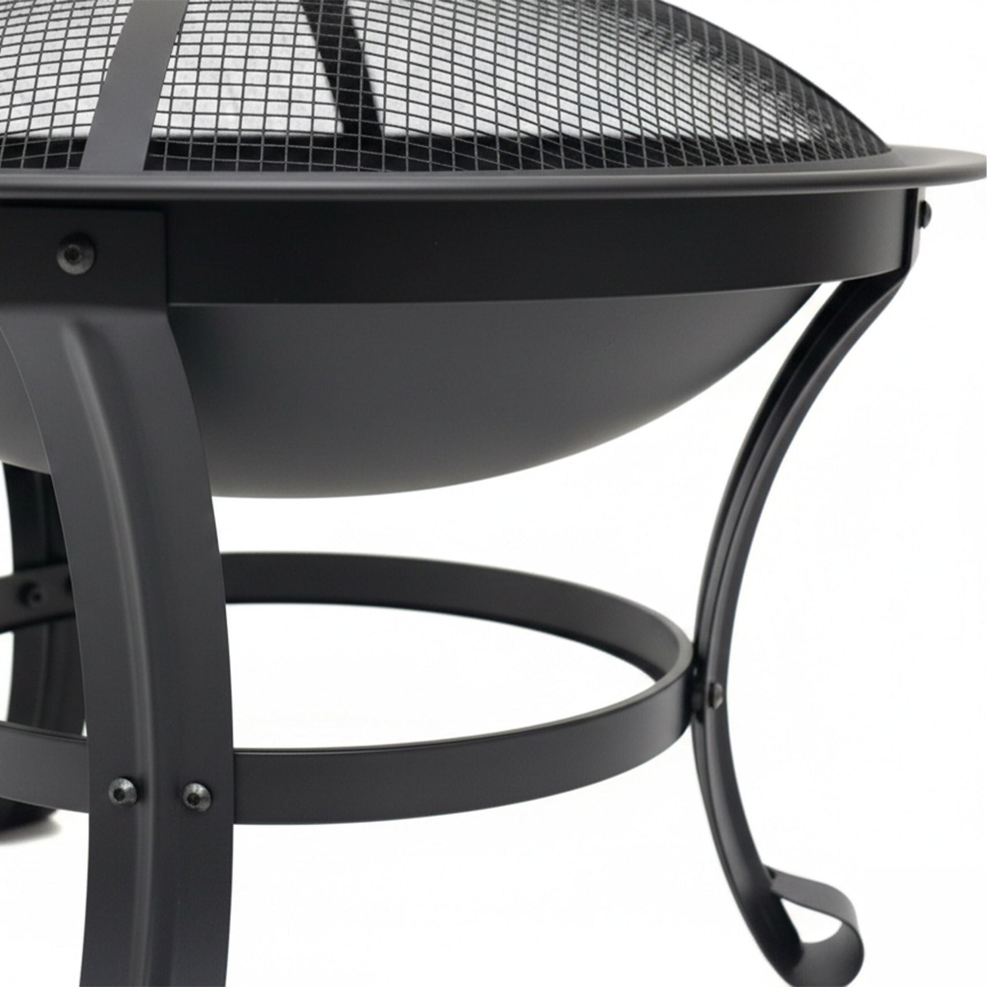 Feuerschale mit Grillrost Schwarz von Relaxdays