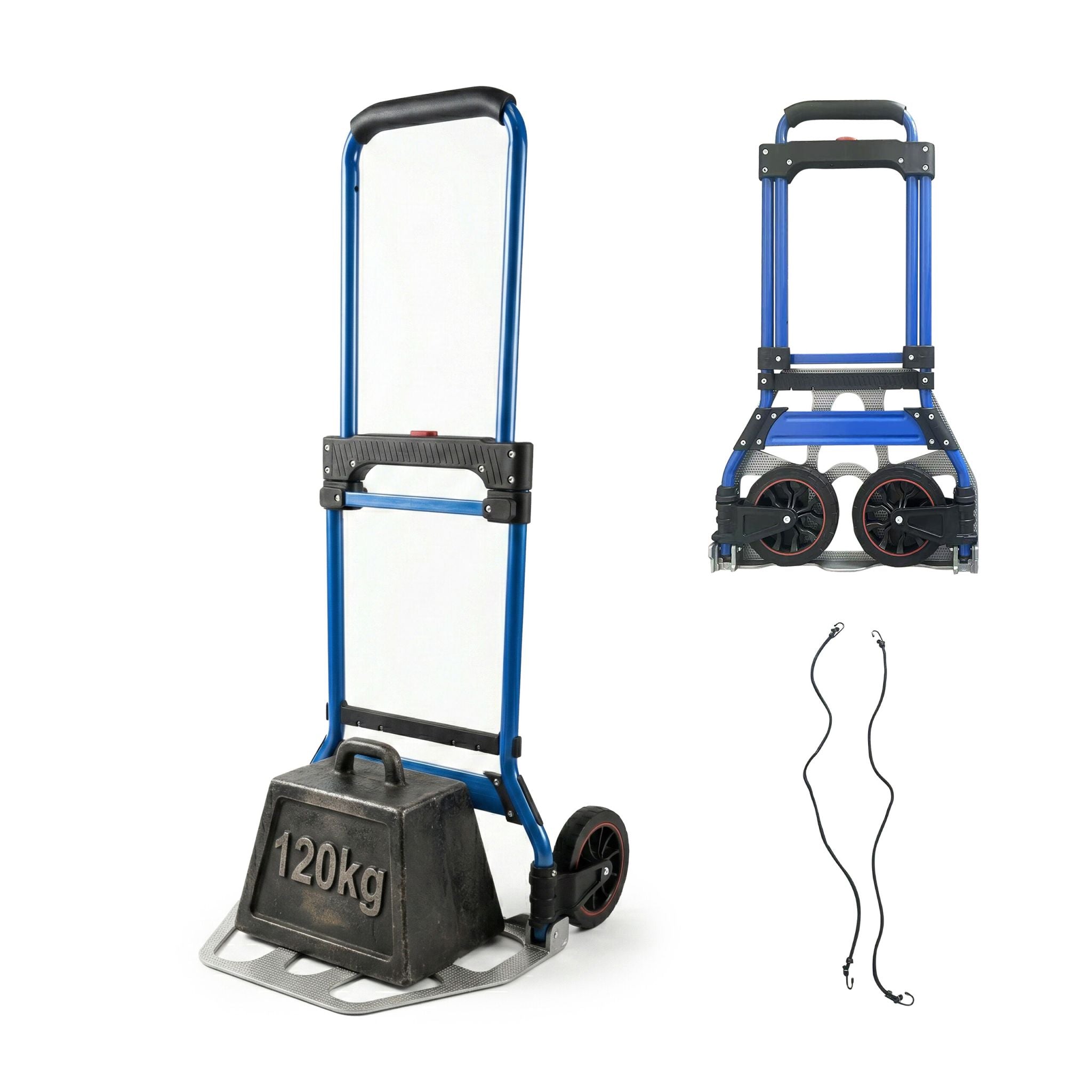 Sackkarre klappbar bis 120 kg Schwarz-Silber von Relaxdays
