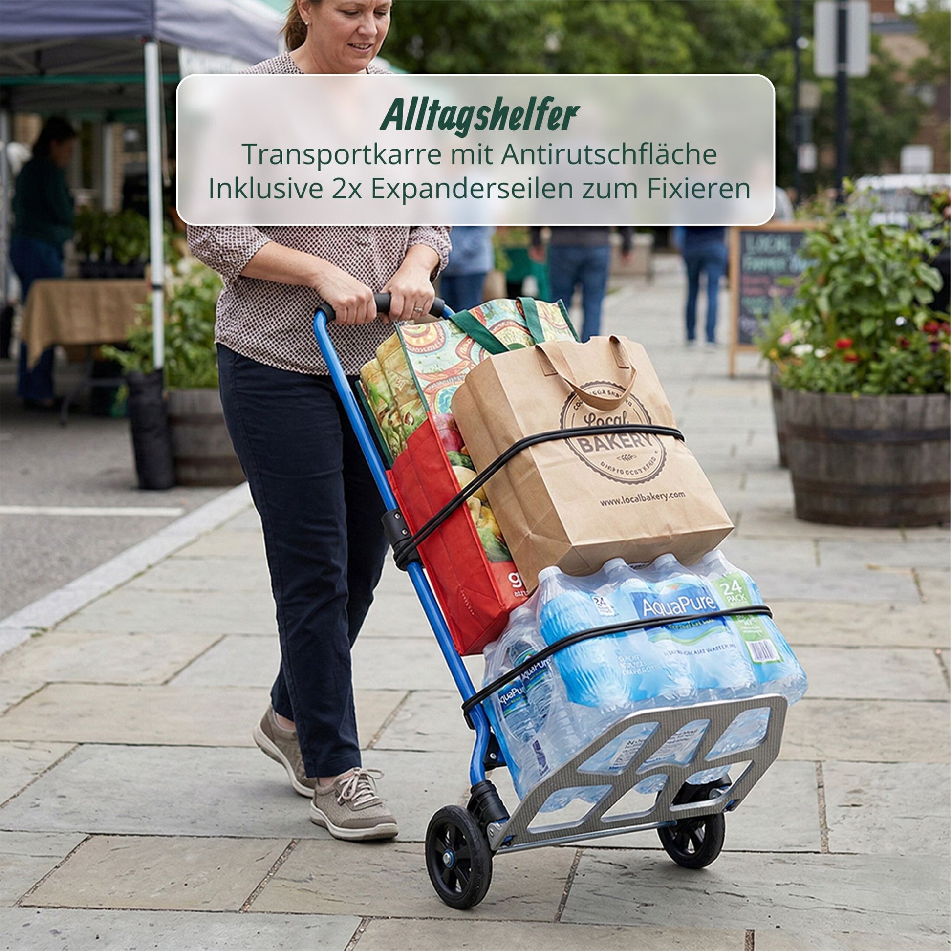 Sackkarre klappbar bis 120 kg Schwarz-Silber von Relaxdays