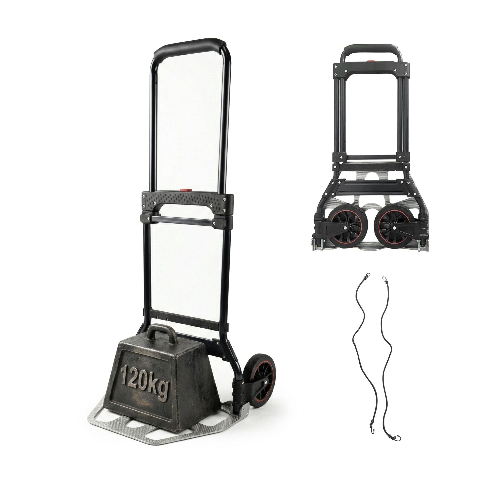 Sackkarre klappbar bis 120 kg Schwarz-Silber von Relaxdays