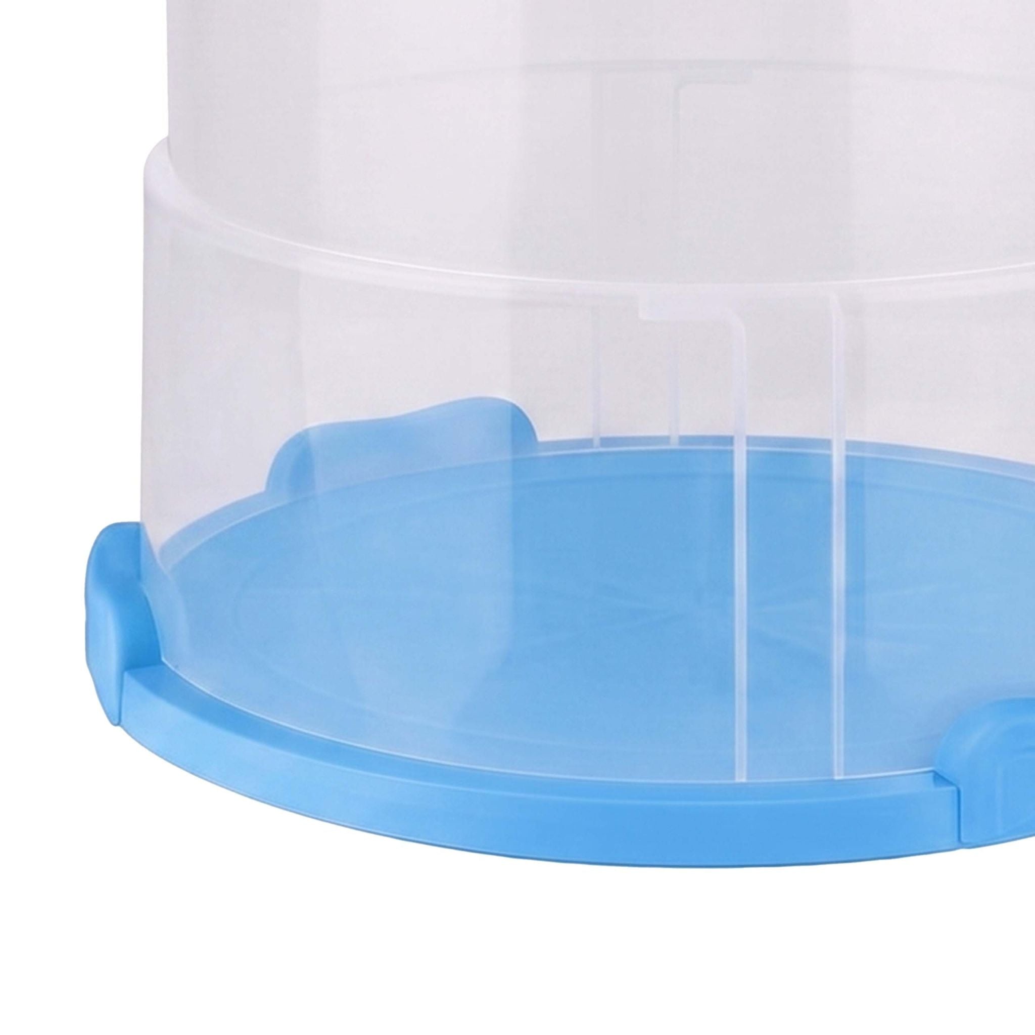 Höhenverstellbare Tortenglocke Blau-Transparent von Relaxdays