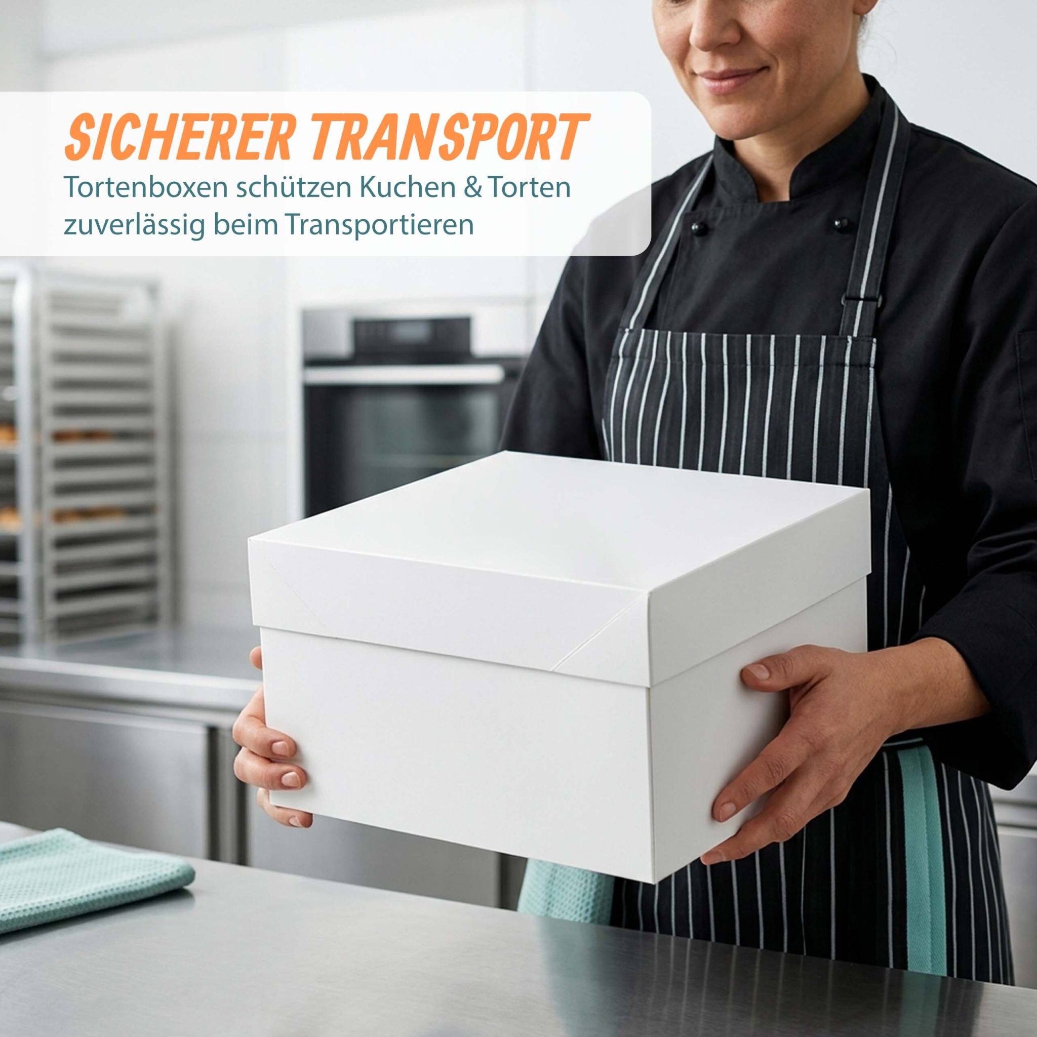 Tortenbox Set mit Cakeboards Weiss von Relaxdays