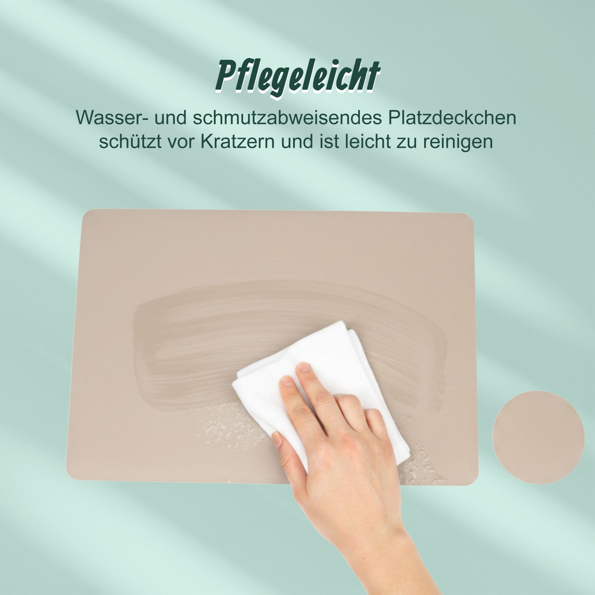 Platzdeckchen mit Untersetzern 6er-Set Beige-Grau von Relaxdays