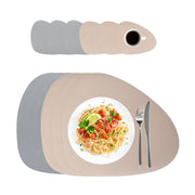 Platzdeckchen mit Untersetzern 6er-Set Beige-Grau von Relaxdays