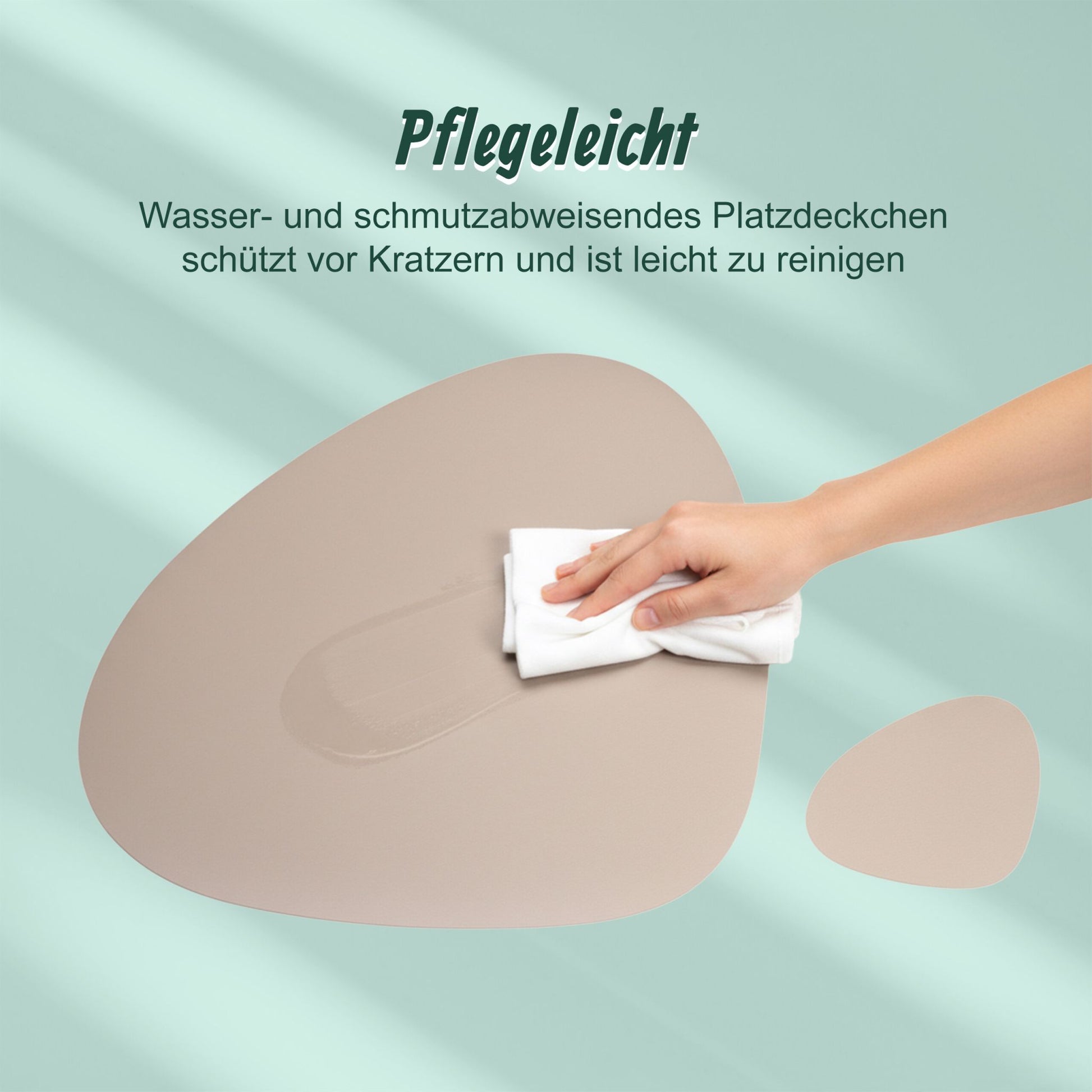 Platzdeckchen mit Untersetzern 6er-Set Beige-Grau von Relaxdays
