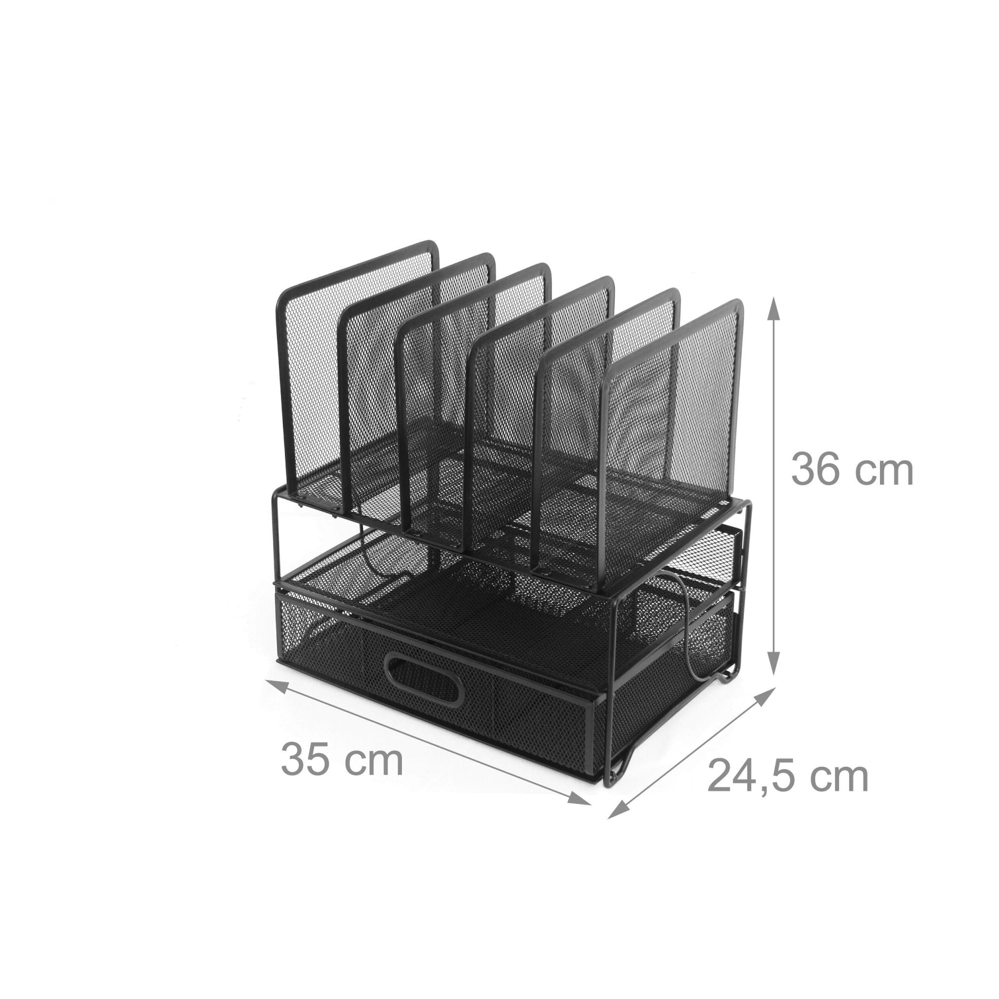 Schreibtisch Organizer Schublade Ablagen Schwarz von Relaxdays
