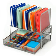 Schreibtisch Organizer Schublade Ablagen Silber von Relaxdays
