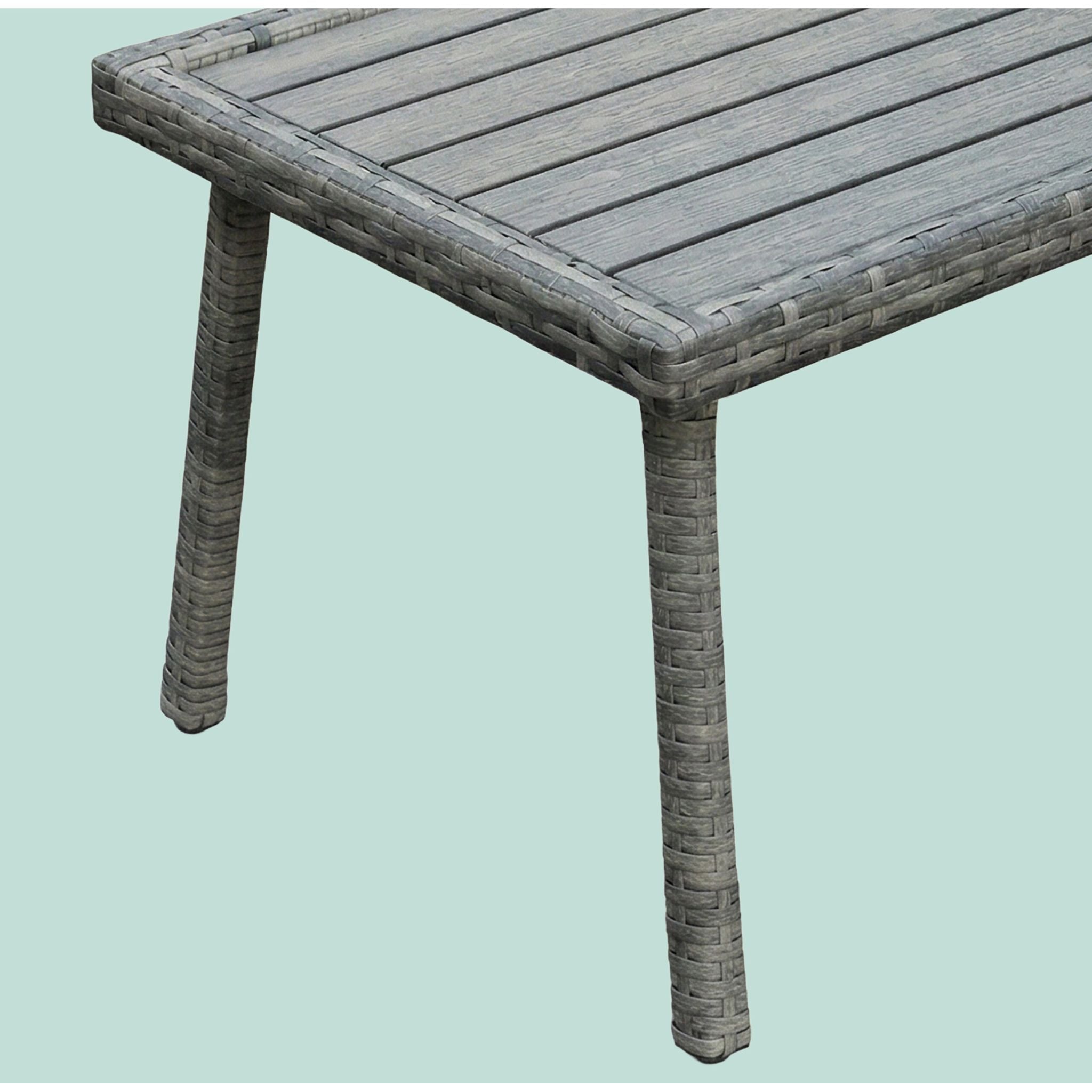 Gartenmöbel 4er-Set Rattan Creme-Grau von Relaxdays