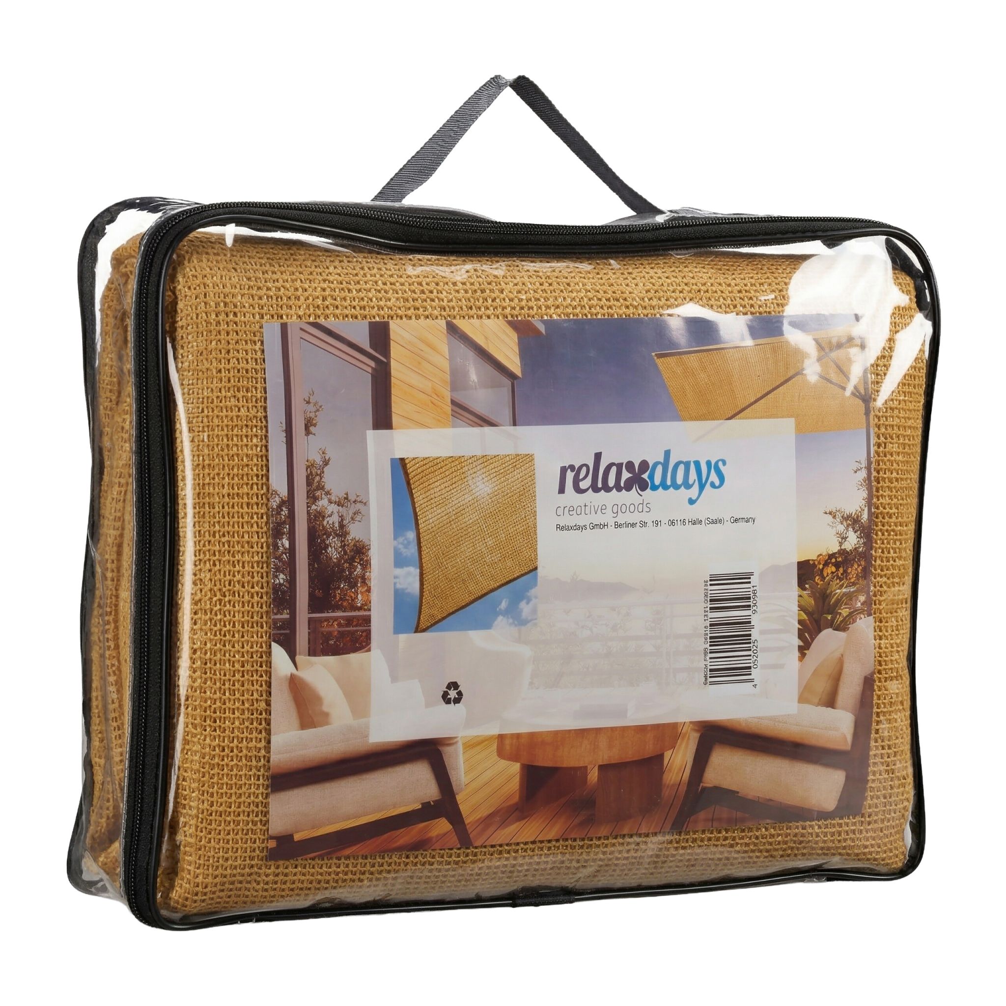 Sonnensegel HDPE Beige von Relaxdays