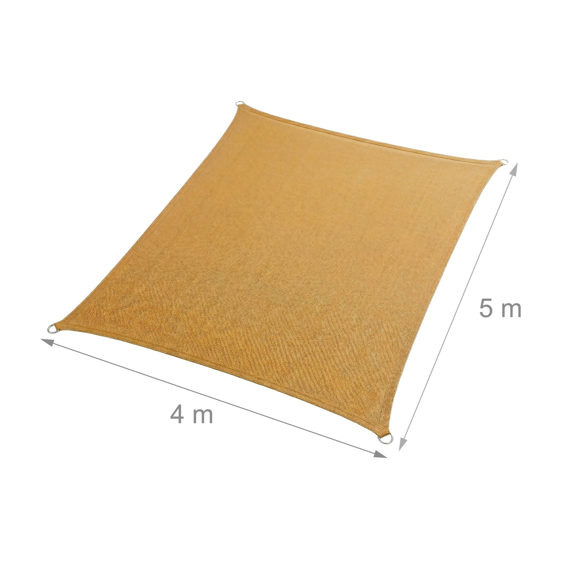 Sonnensegel HDPE Beige von Relaxdays