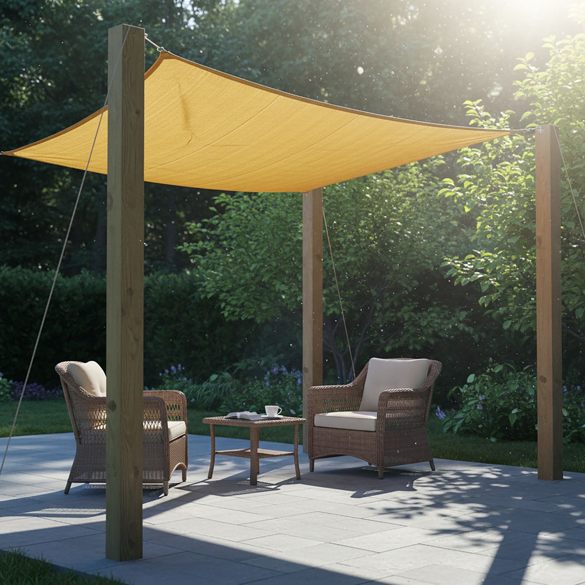 Sonnensegel HDPE Beige von Relaxdays