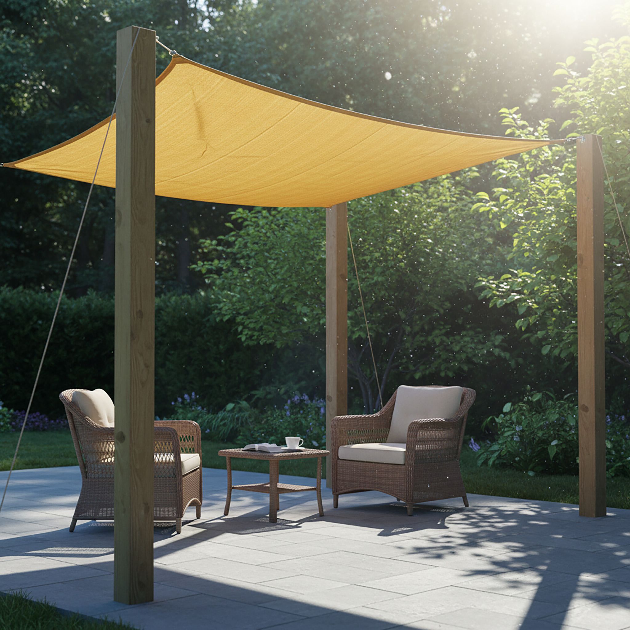 Sonnensegel HDPE Beige von Relaxdays