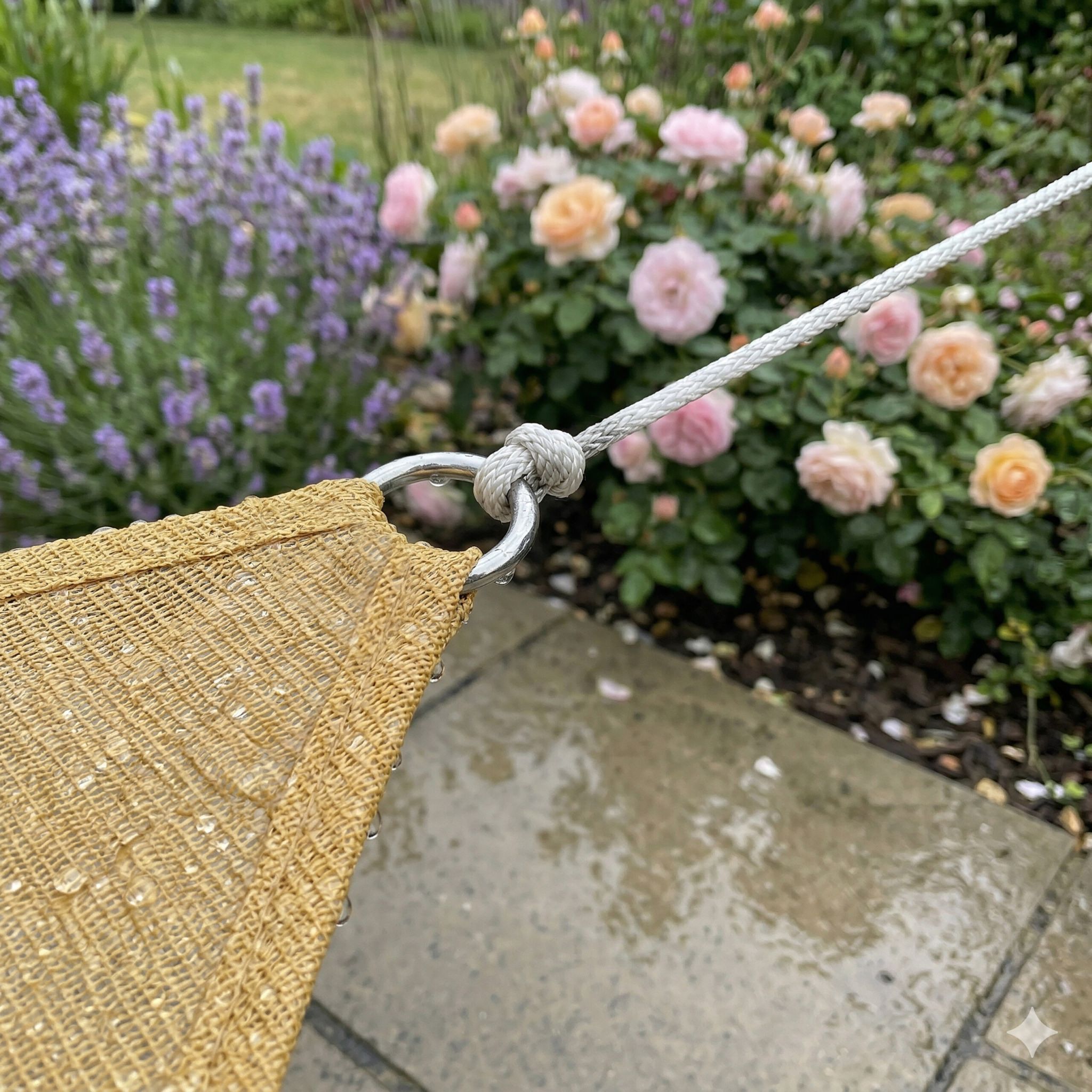 Sonnensegel HDPE Beige von Relaxdays