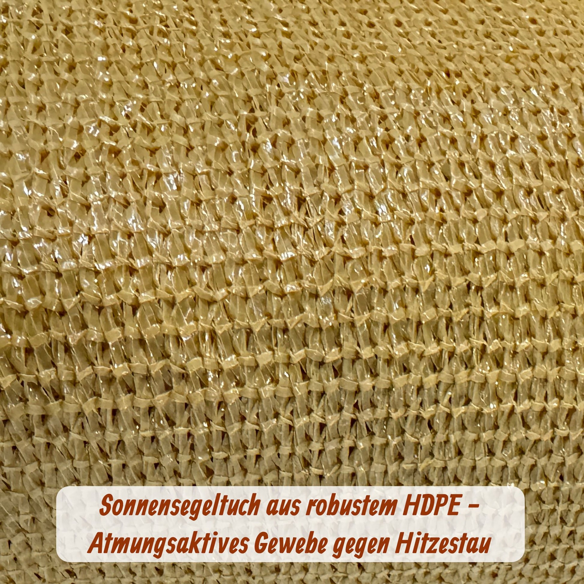 Sonnensegel HDPE Beige von Relaxdays