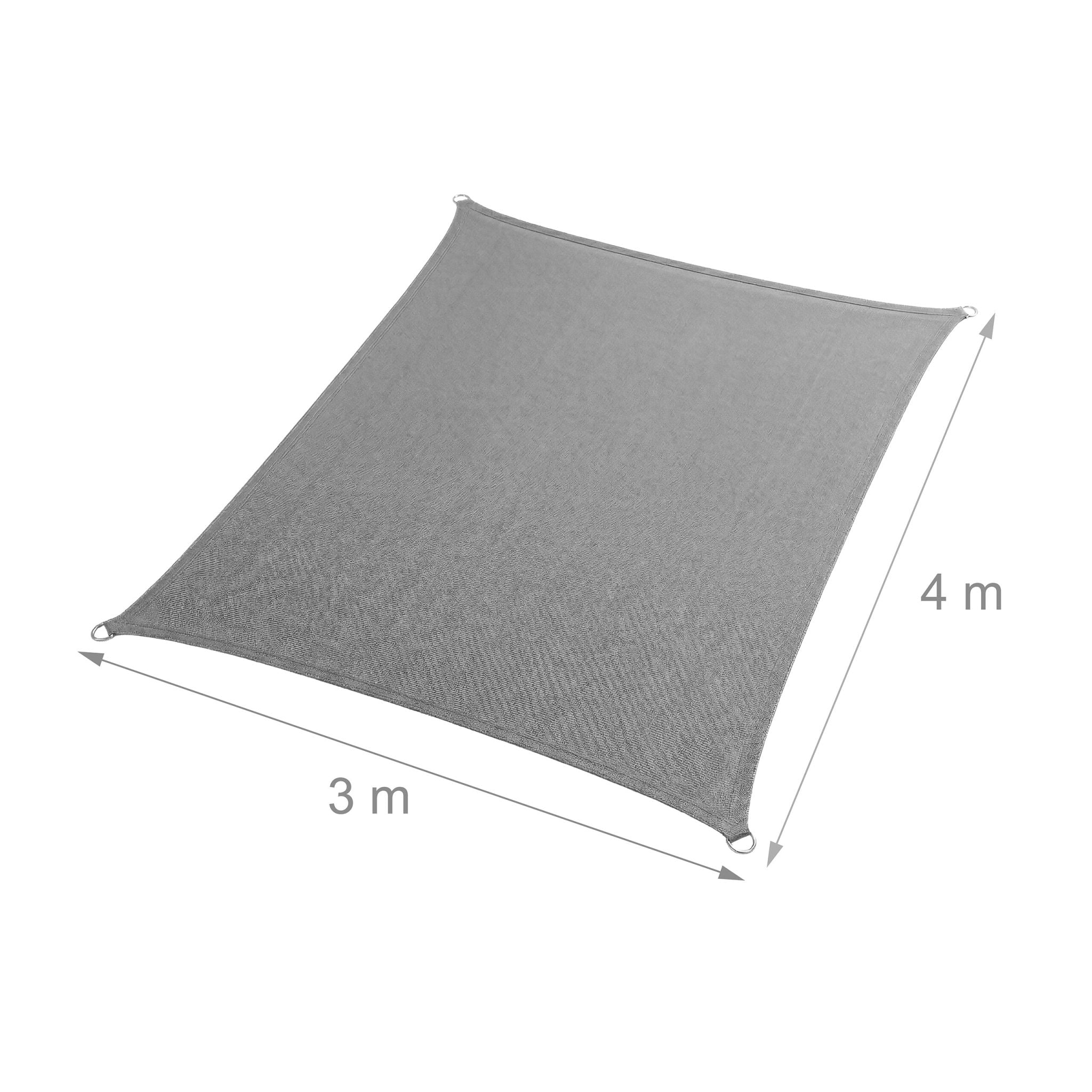 Sonnensegel HDPE Anthrazit von Relaxdays