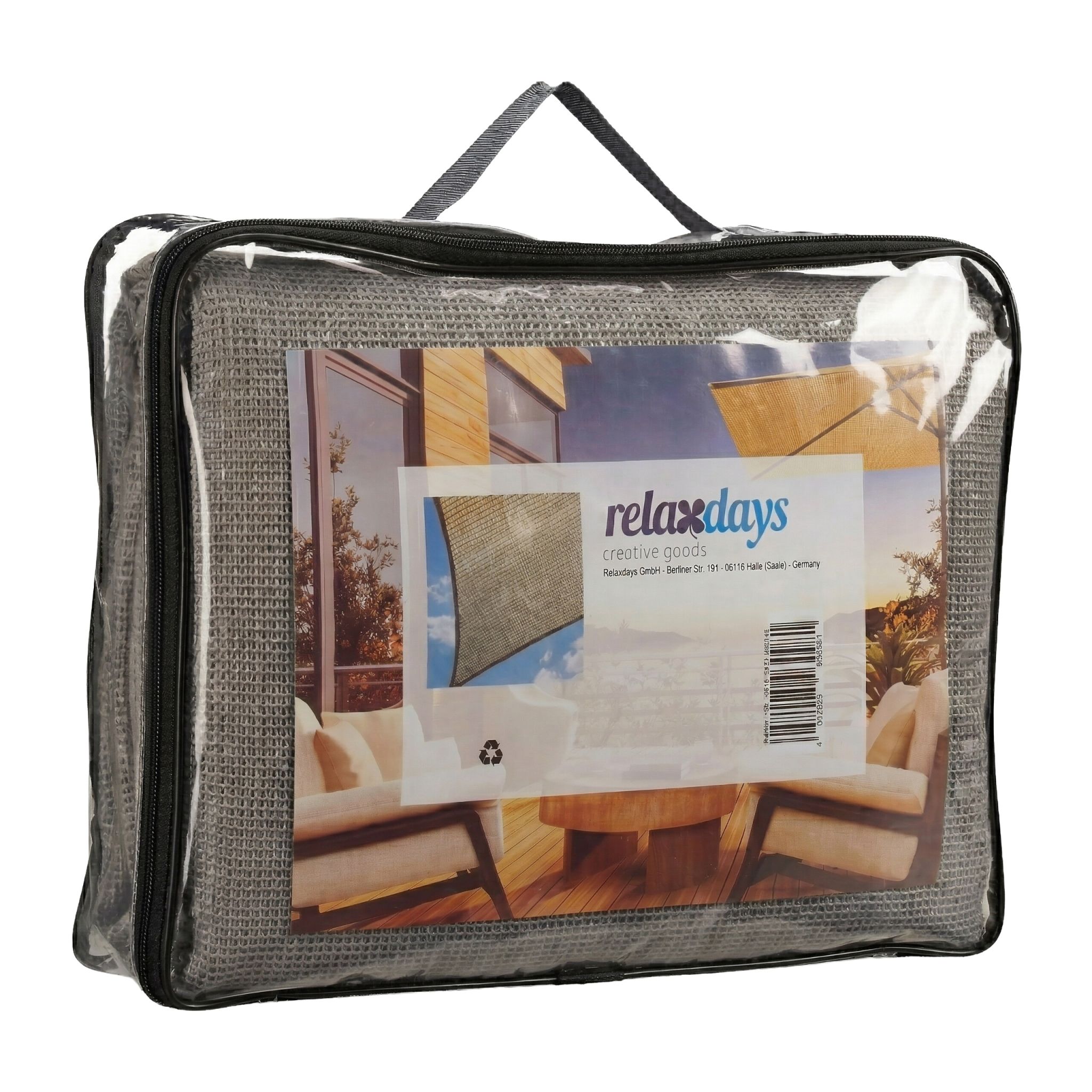 Sonnensegel HDPE Anthrazit von Relaxdays