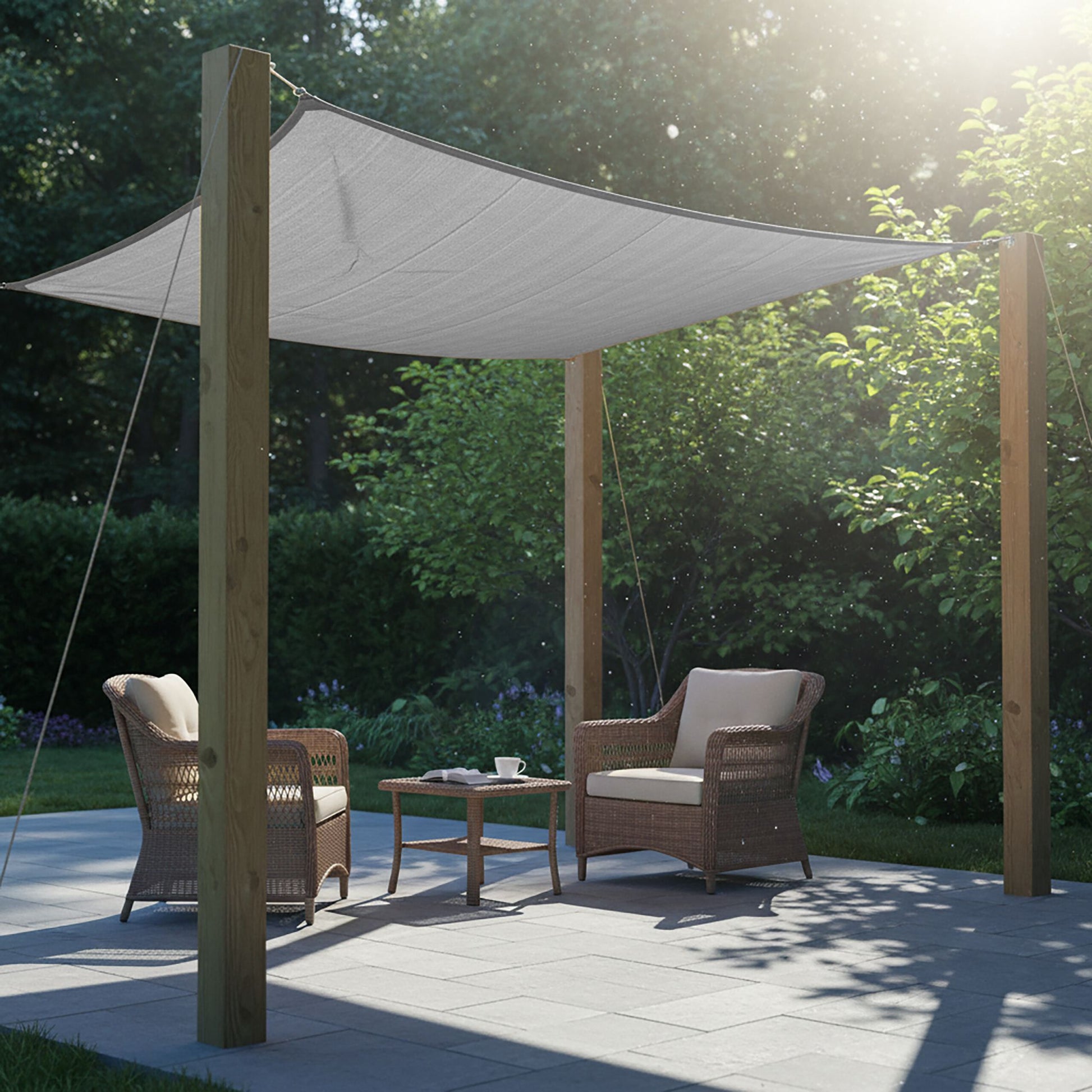Sonnensegel HDPE Anthrazit von Relaxdays