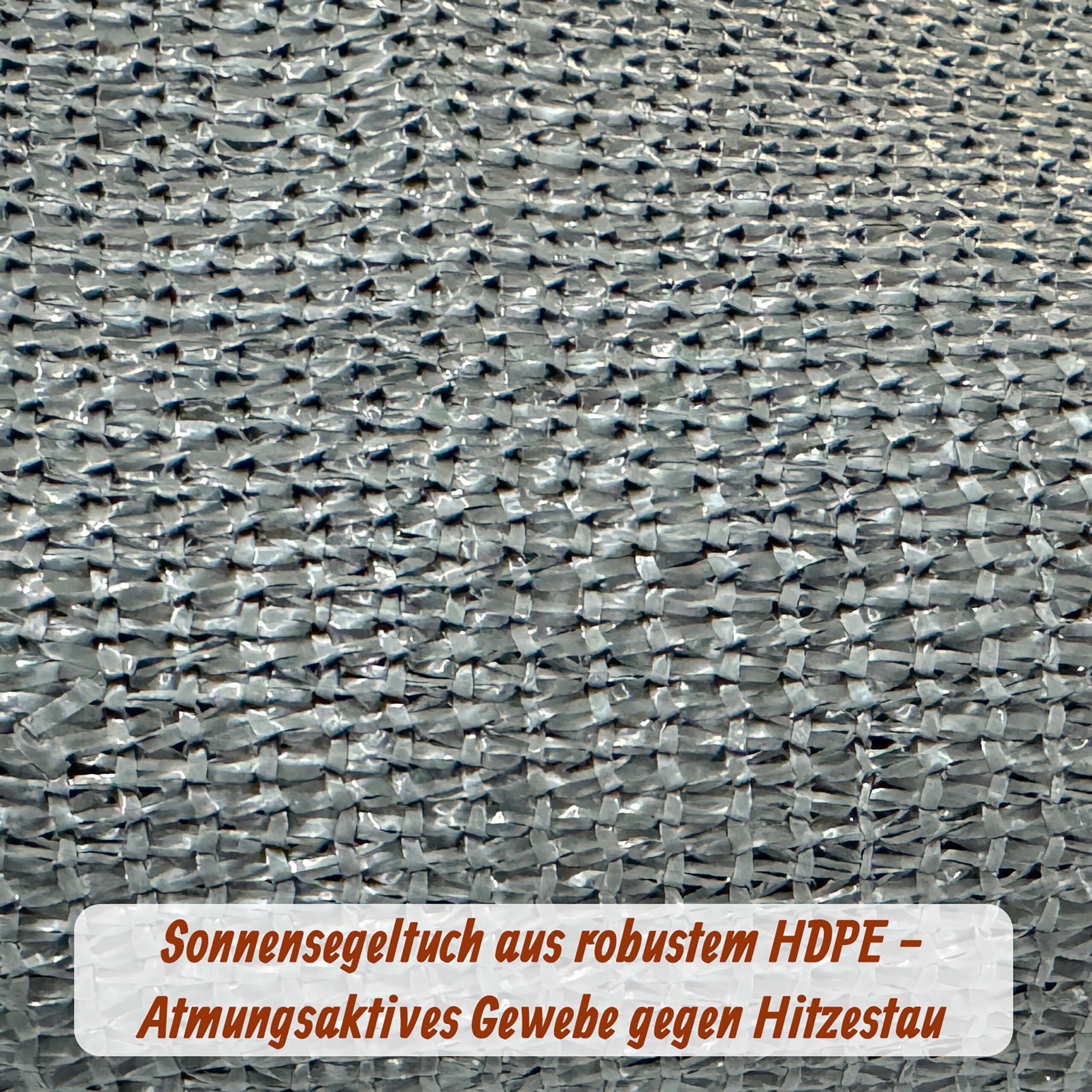 Sonnensegel HDPE Anthrazit von Relaxdays