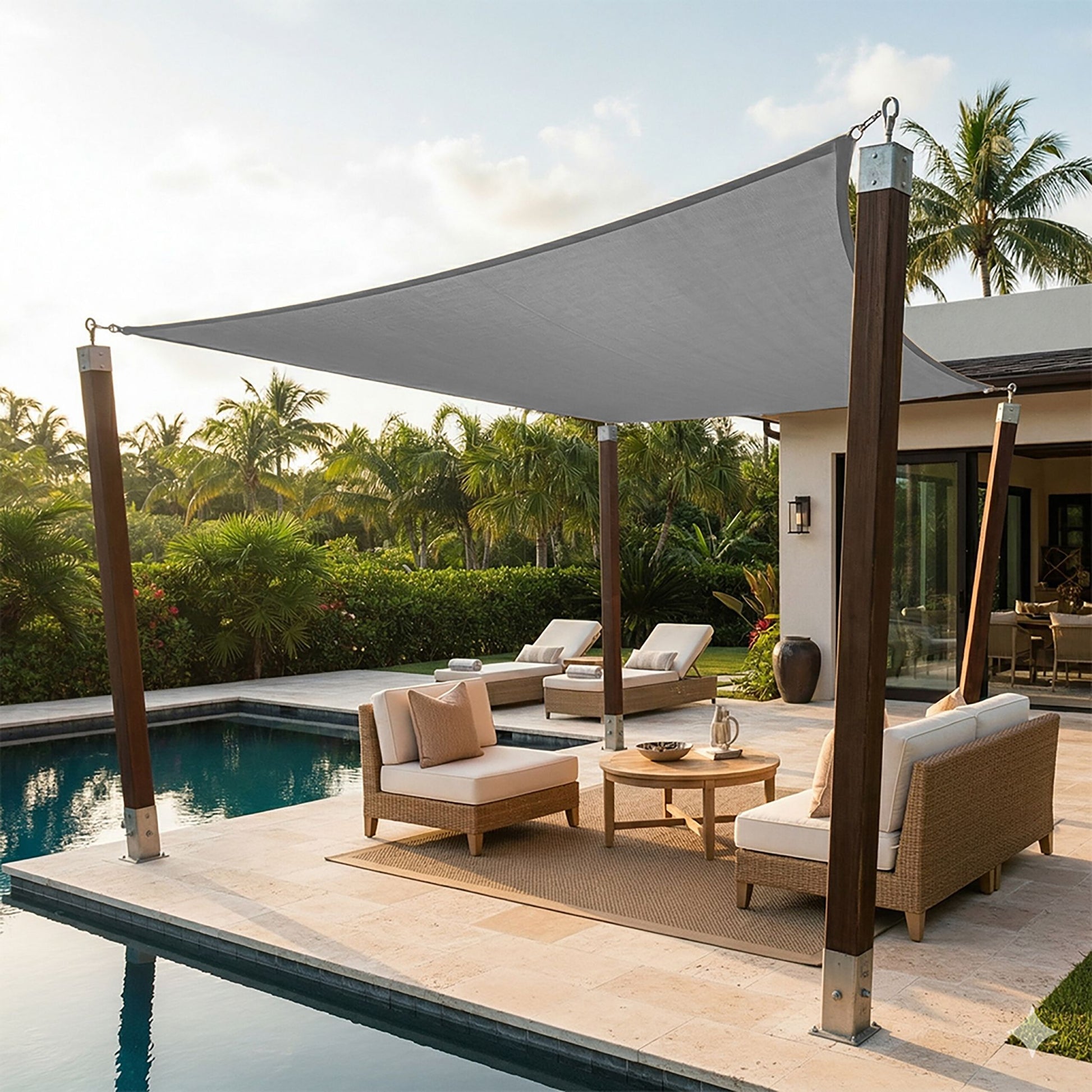 Sonnensegel HDPE Anthrazit von Relaxdays