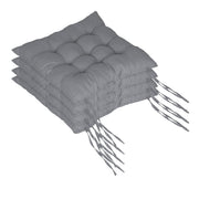 Gesteppte Stuhlkissen 4er-Set Grau von Relaxdays