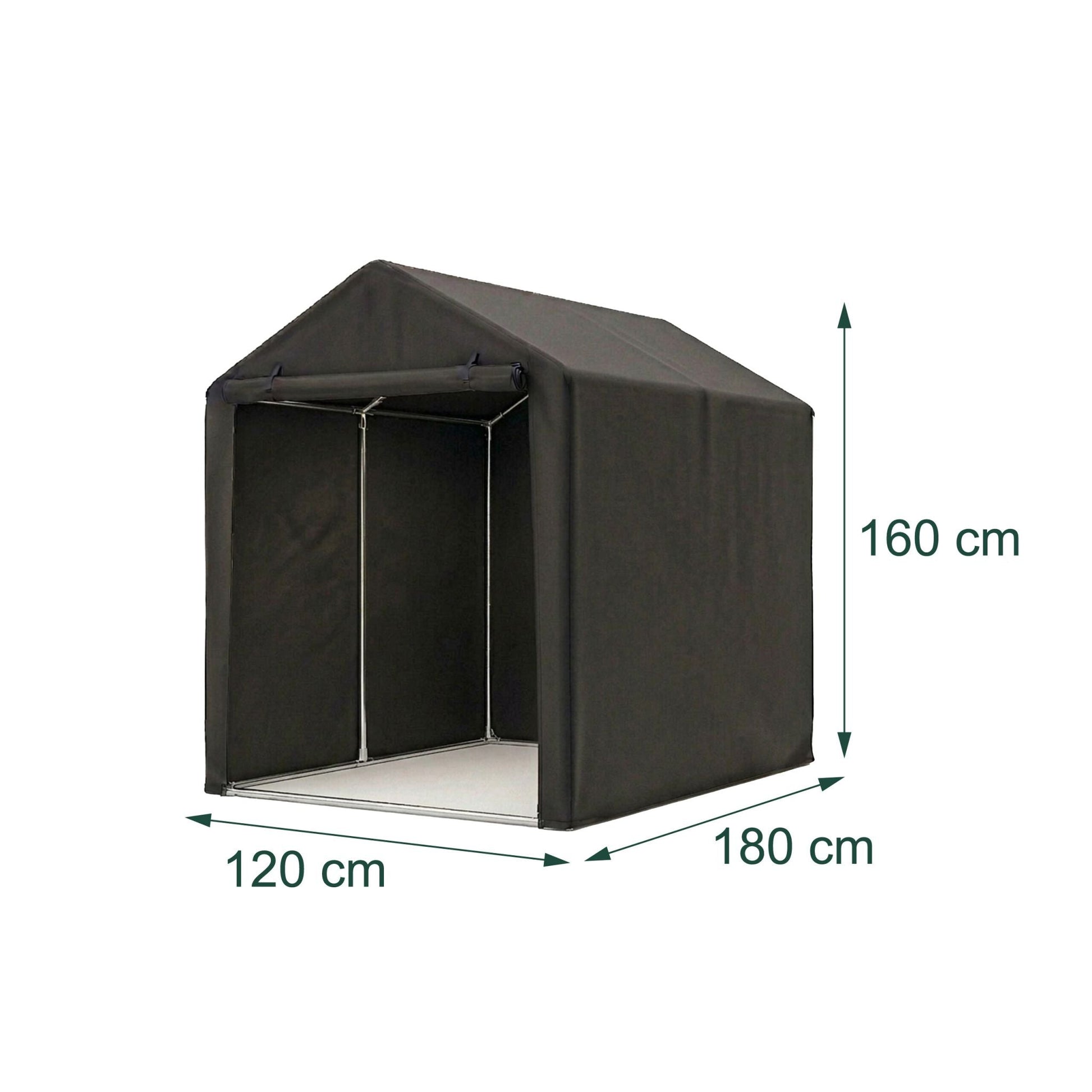 Mobile Fahrradgarage für 2 Fahrräder Schwarz von Relaxdays