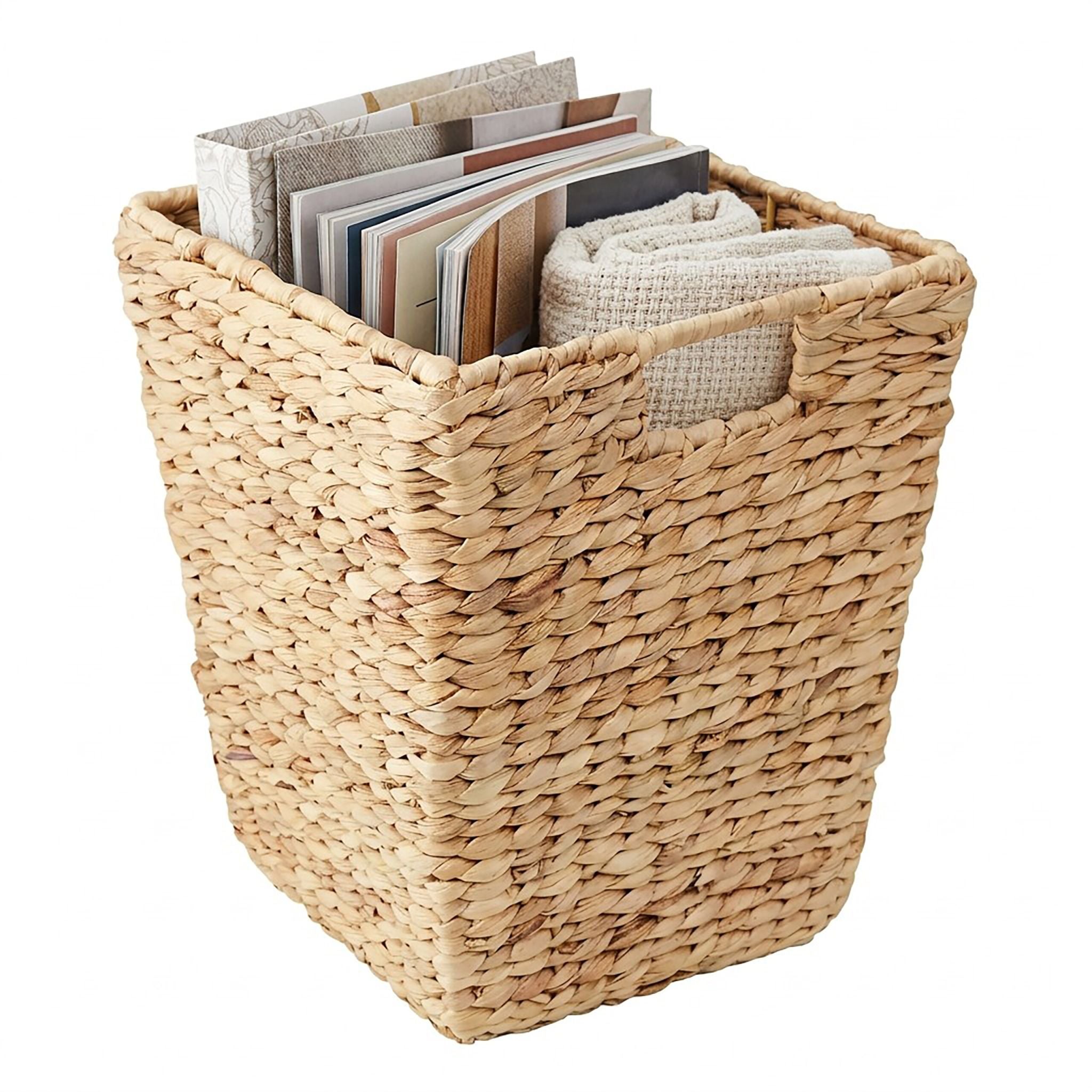 Papierkorb Wasserhyazinthe Hellbraun von Relaxdays