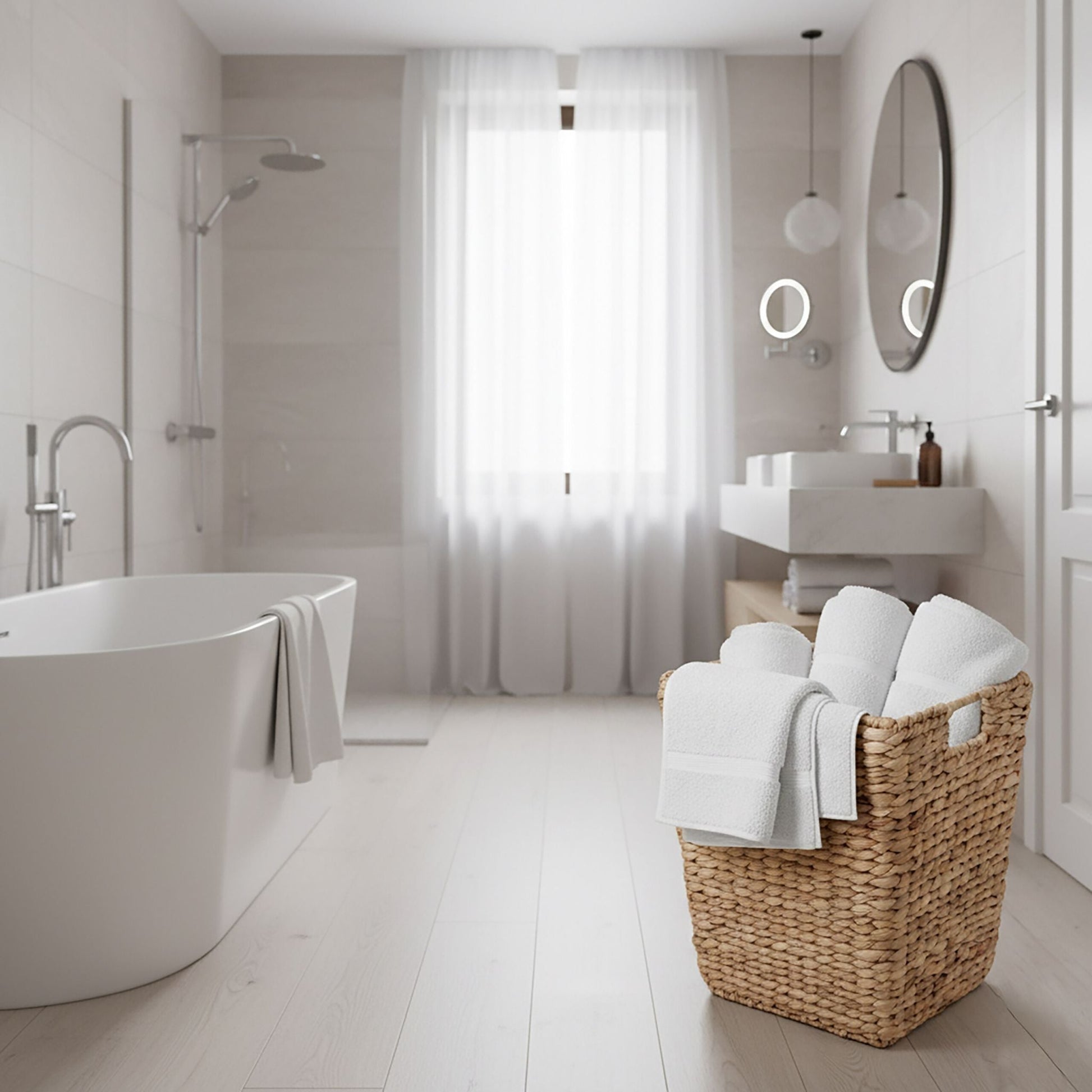 Papierkorb Wasserhyazinthe Hellbraun von Relaxdays