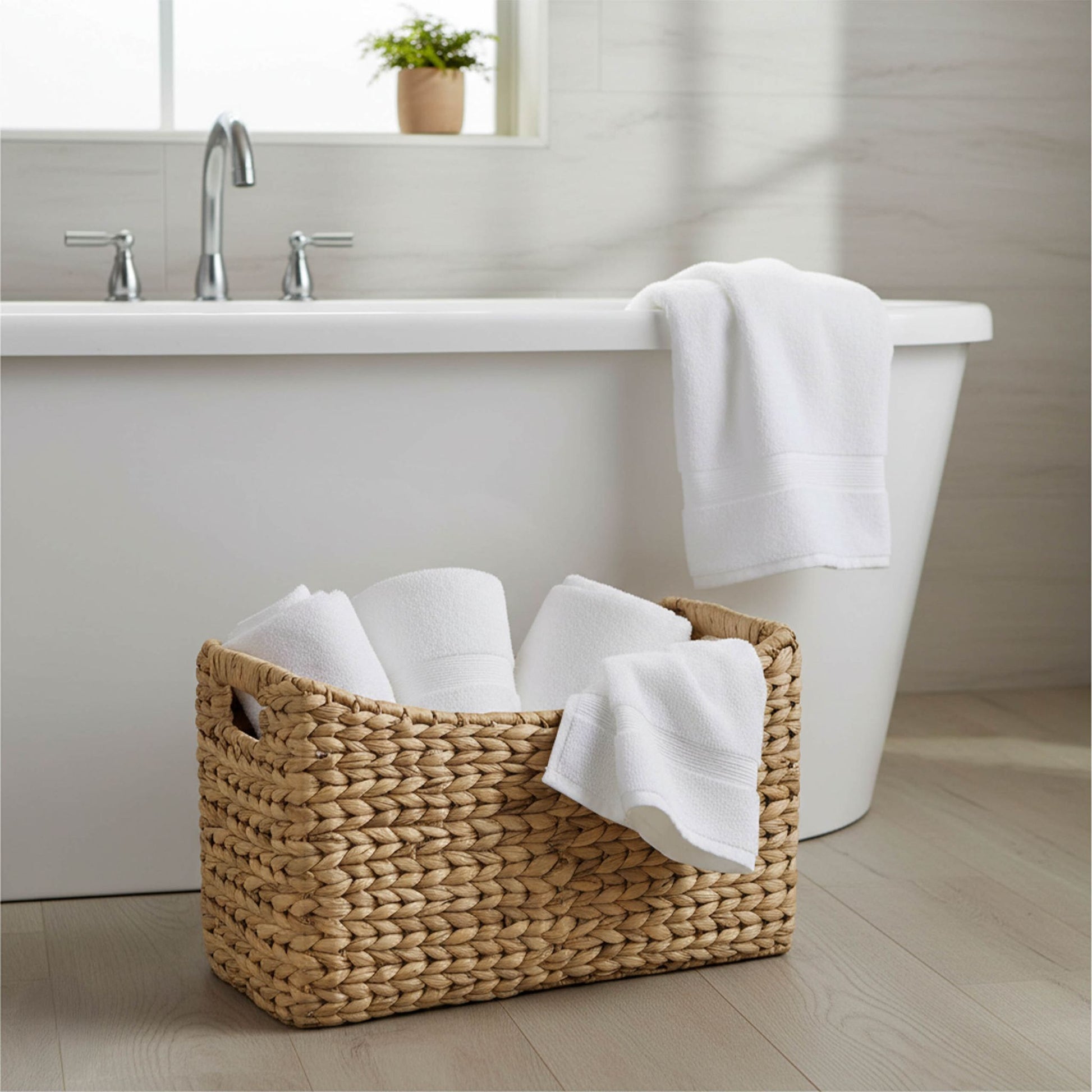 Zeitungsständer Wasserhyazinthe Hellbraun von Relaxdays