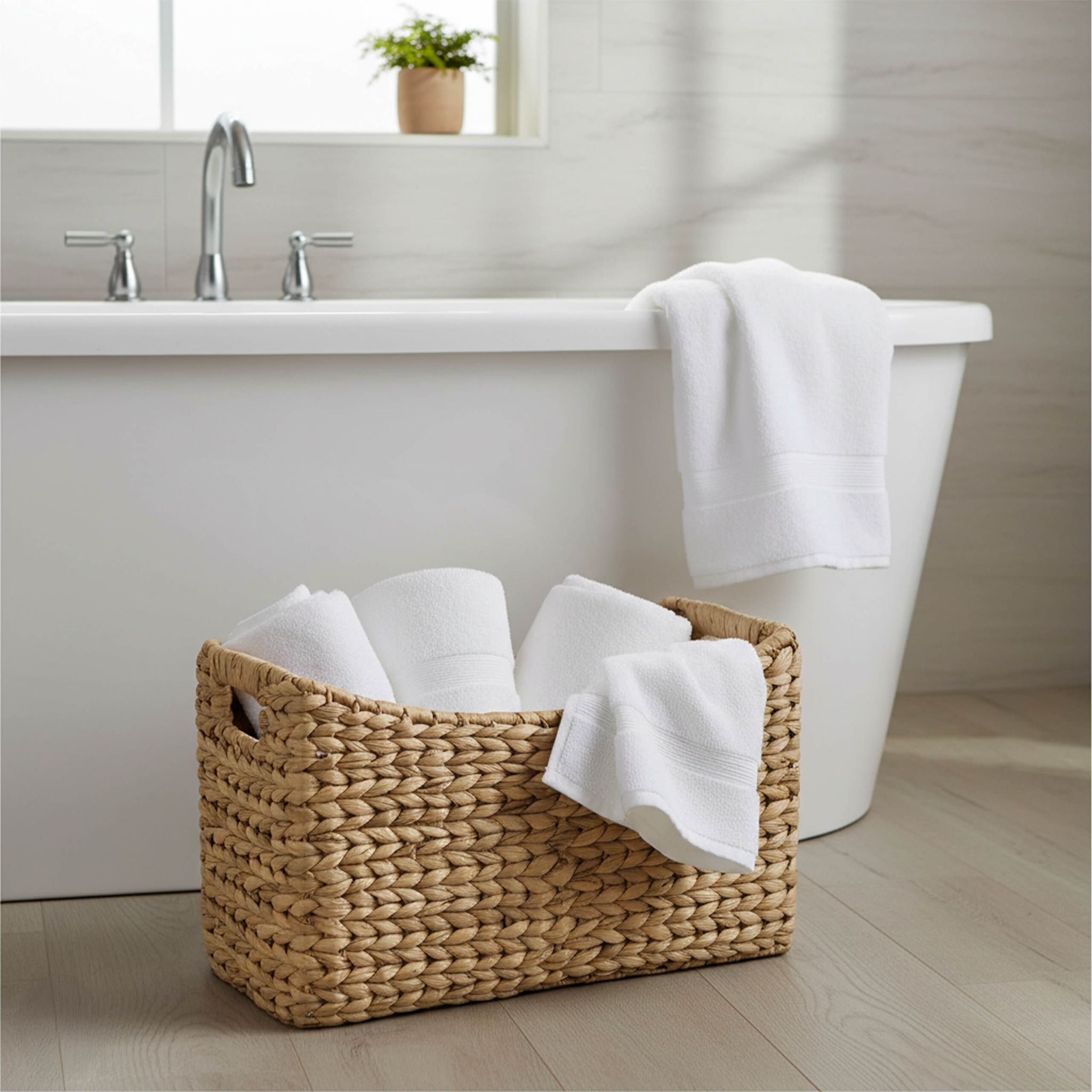 Zeitungsständer Wasserhyazinthe Hellbraun von Relaxdays