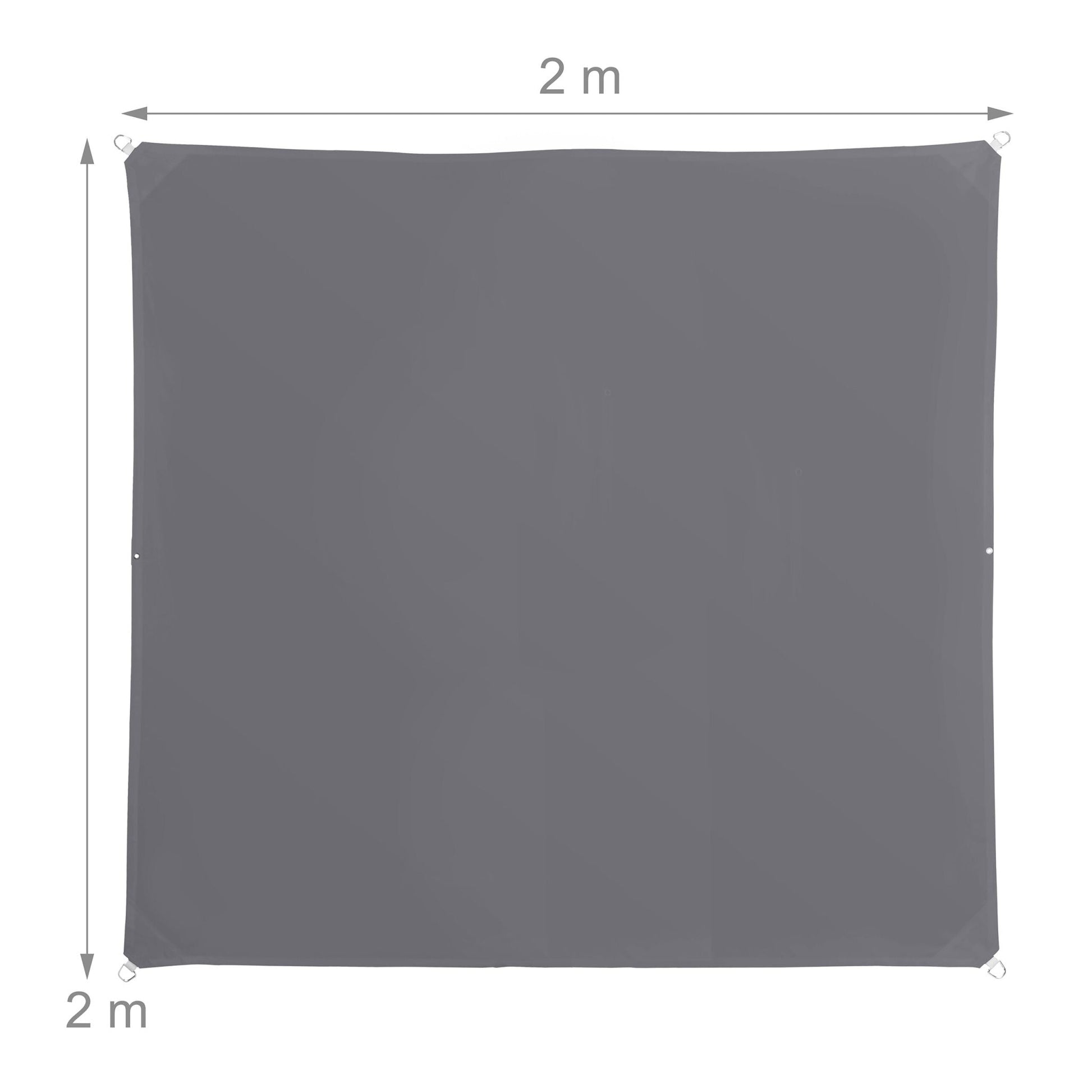 Sonnensegel Polyester Anthrazit von Relaxdays