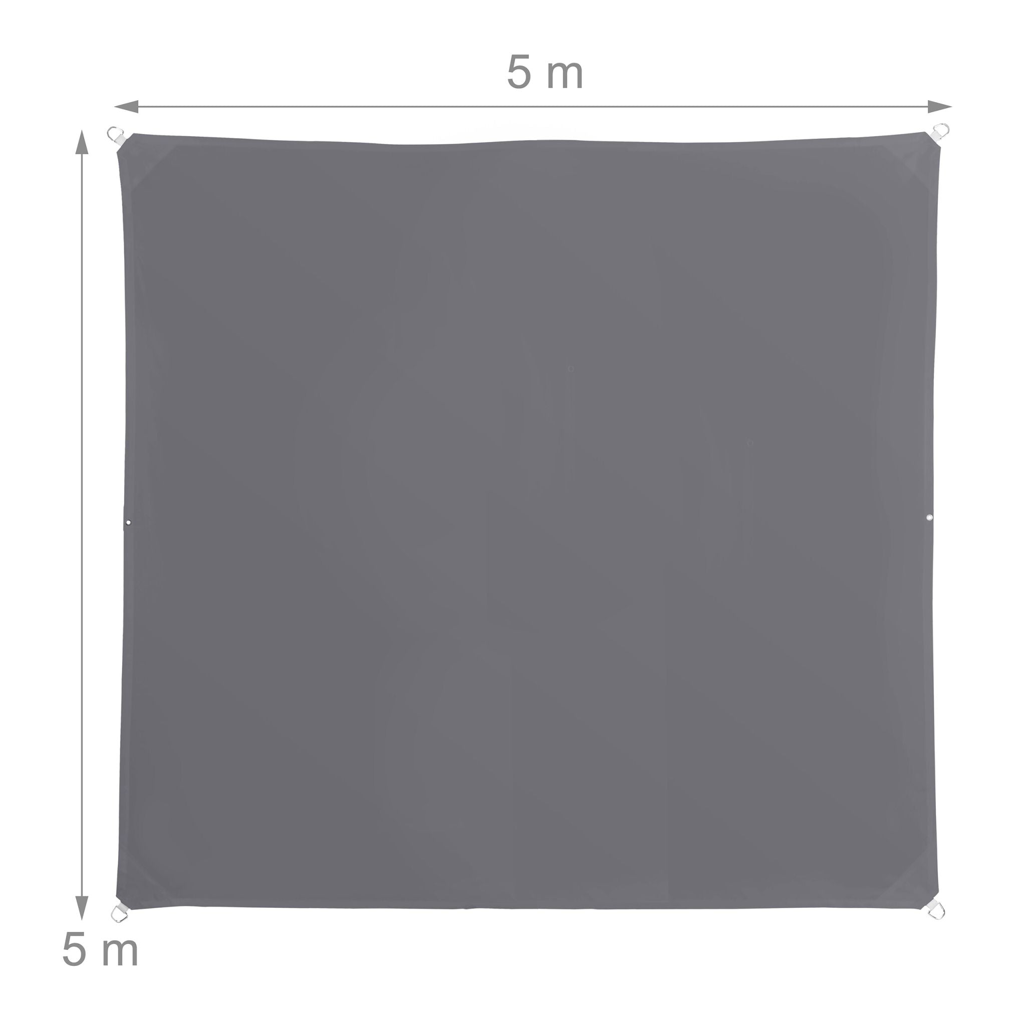 Sonnensegel Polyester Anthrazit von Relaxdays