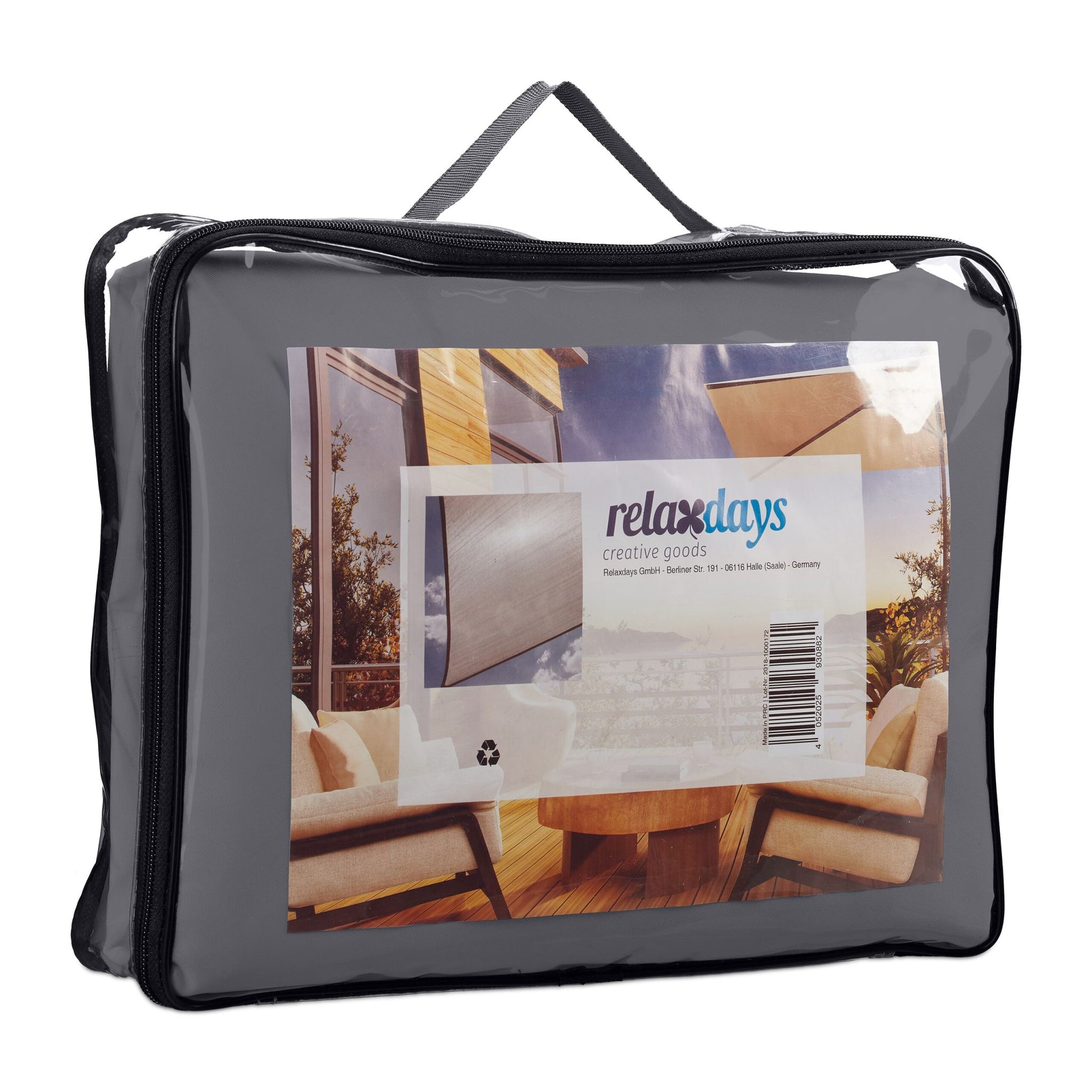 Sonnensegel Polyester Anthrazit von Relaxdays