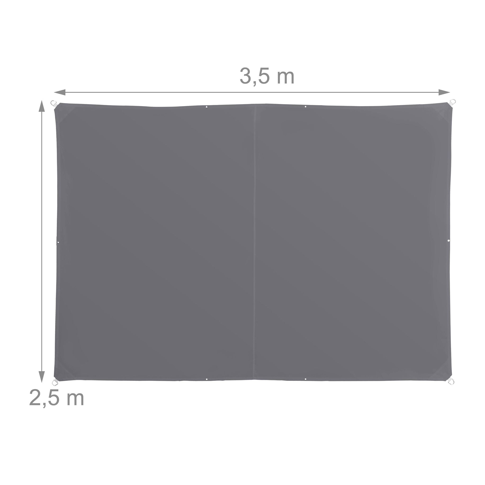 Sonnensegel Polyester Anthrazit
