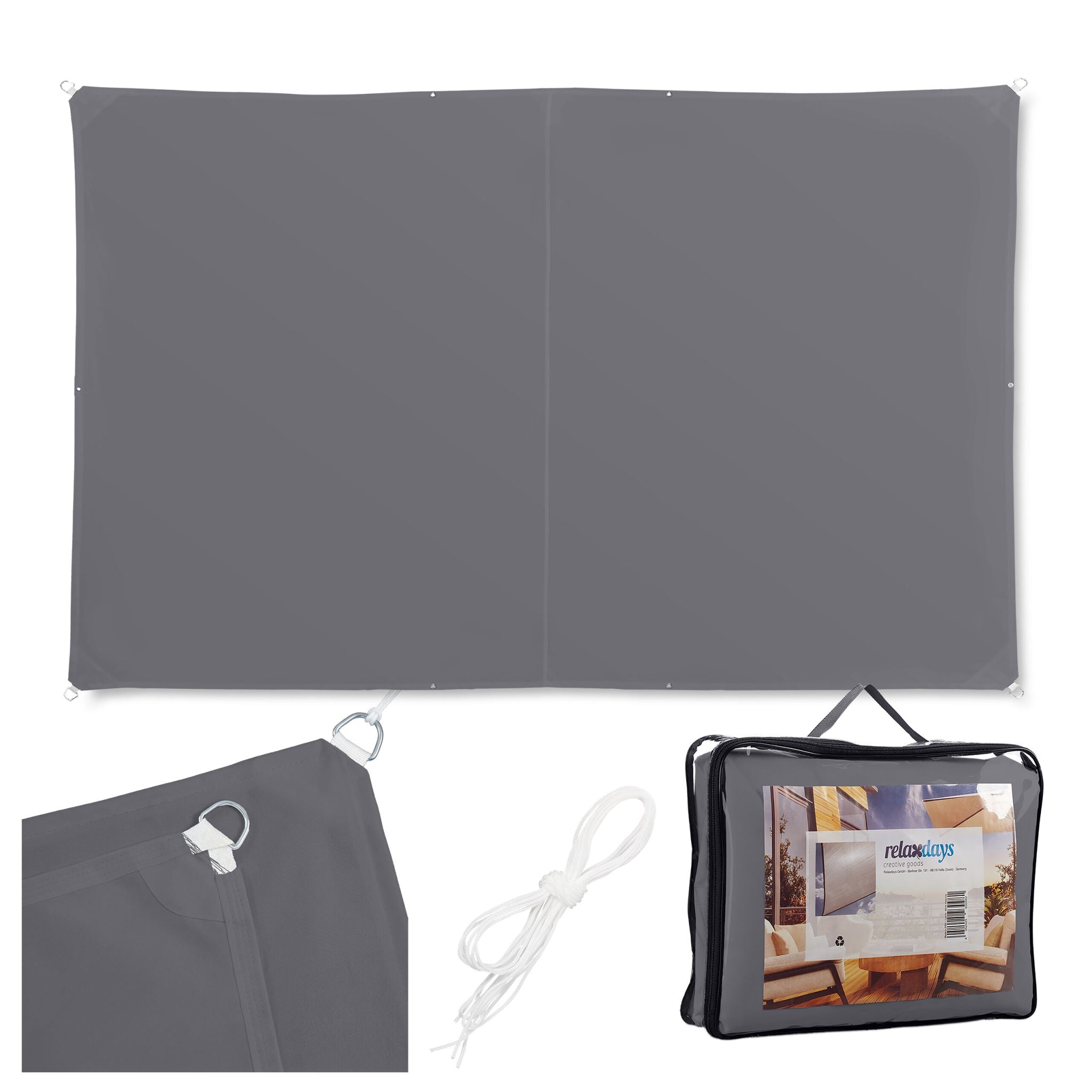 Sonnensegel Polyester Anthrazit
