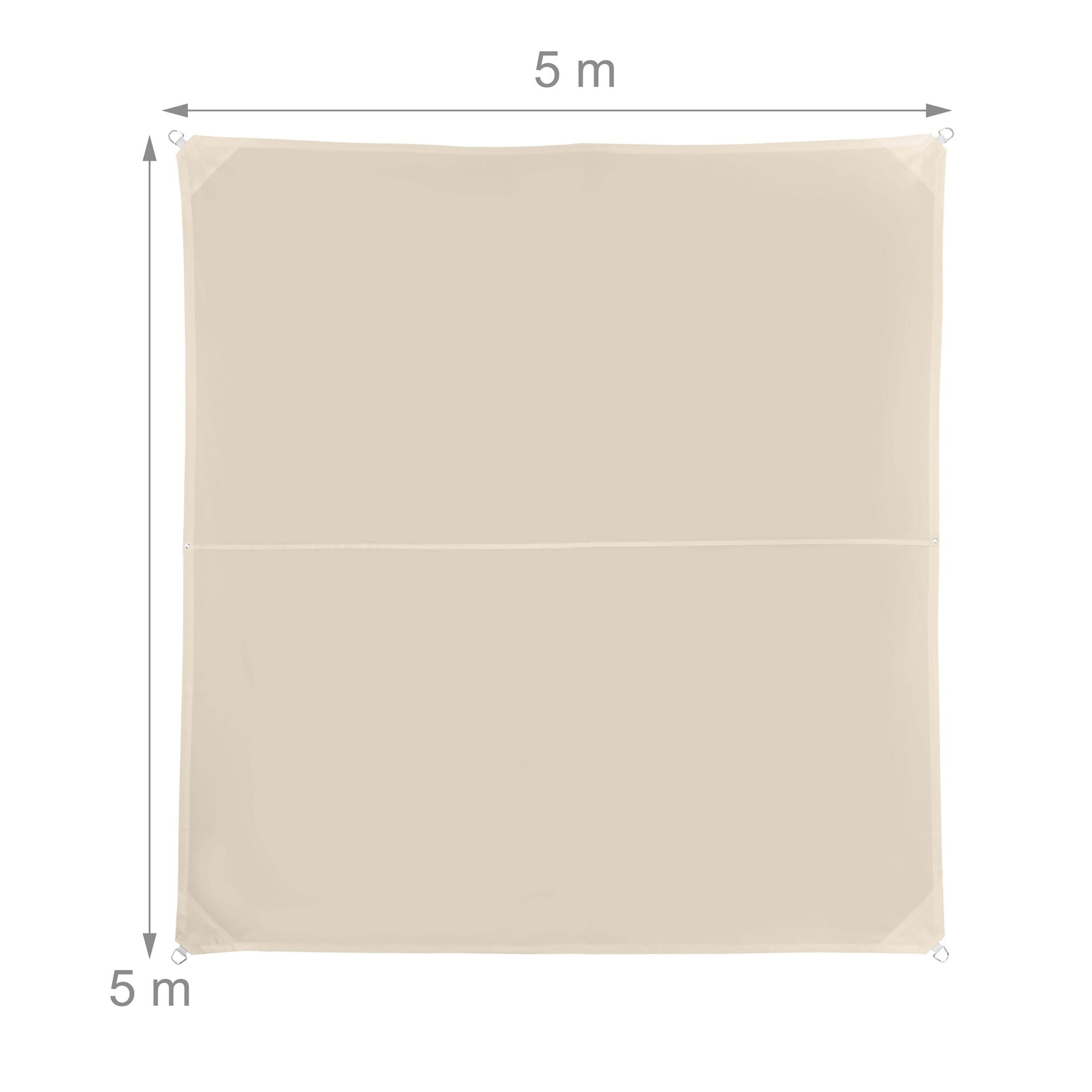 Sonnensegel Polyester Beige von Relaxdays