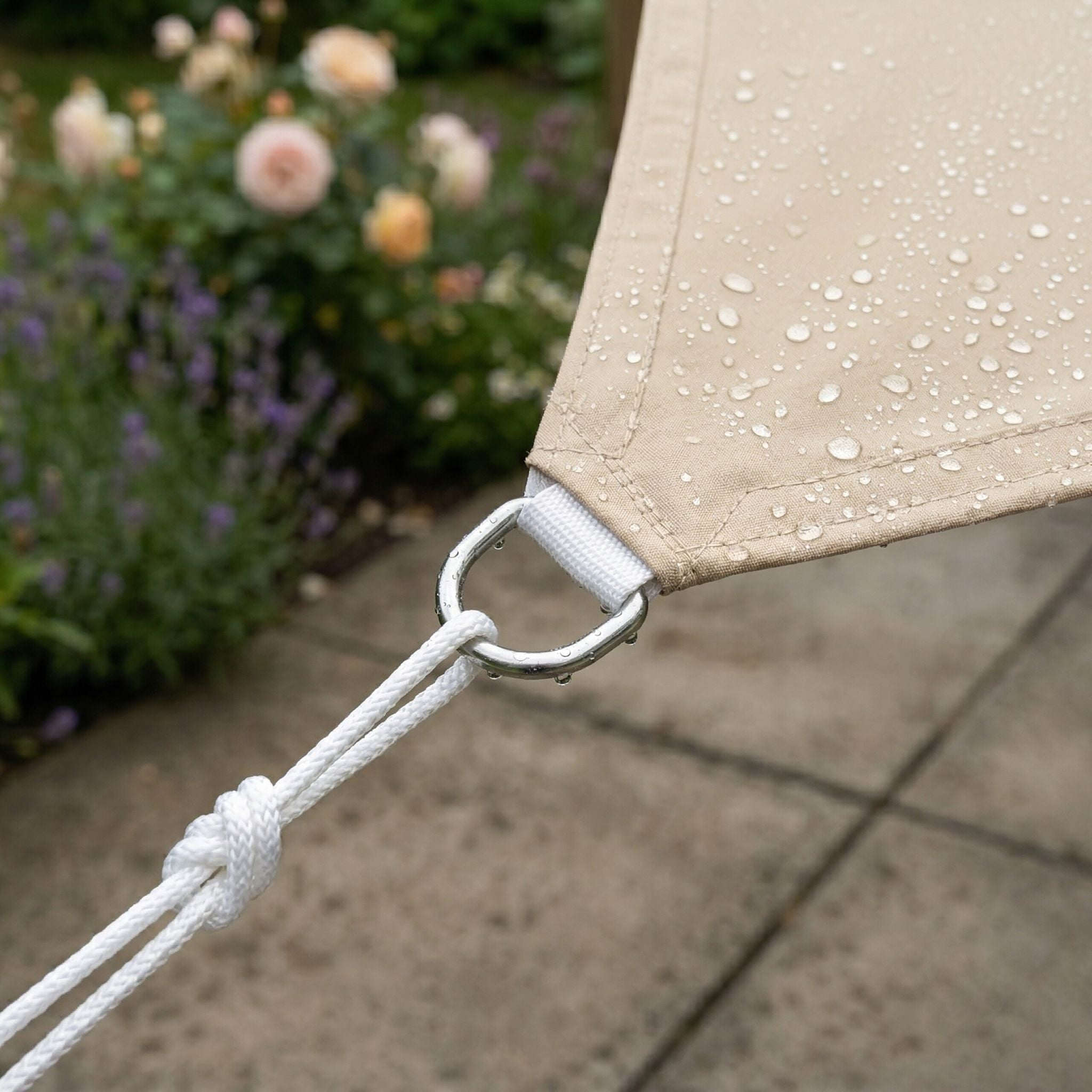 Sonnensegel Polyester Beige von Relaxdays