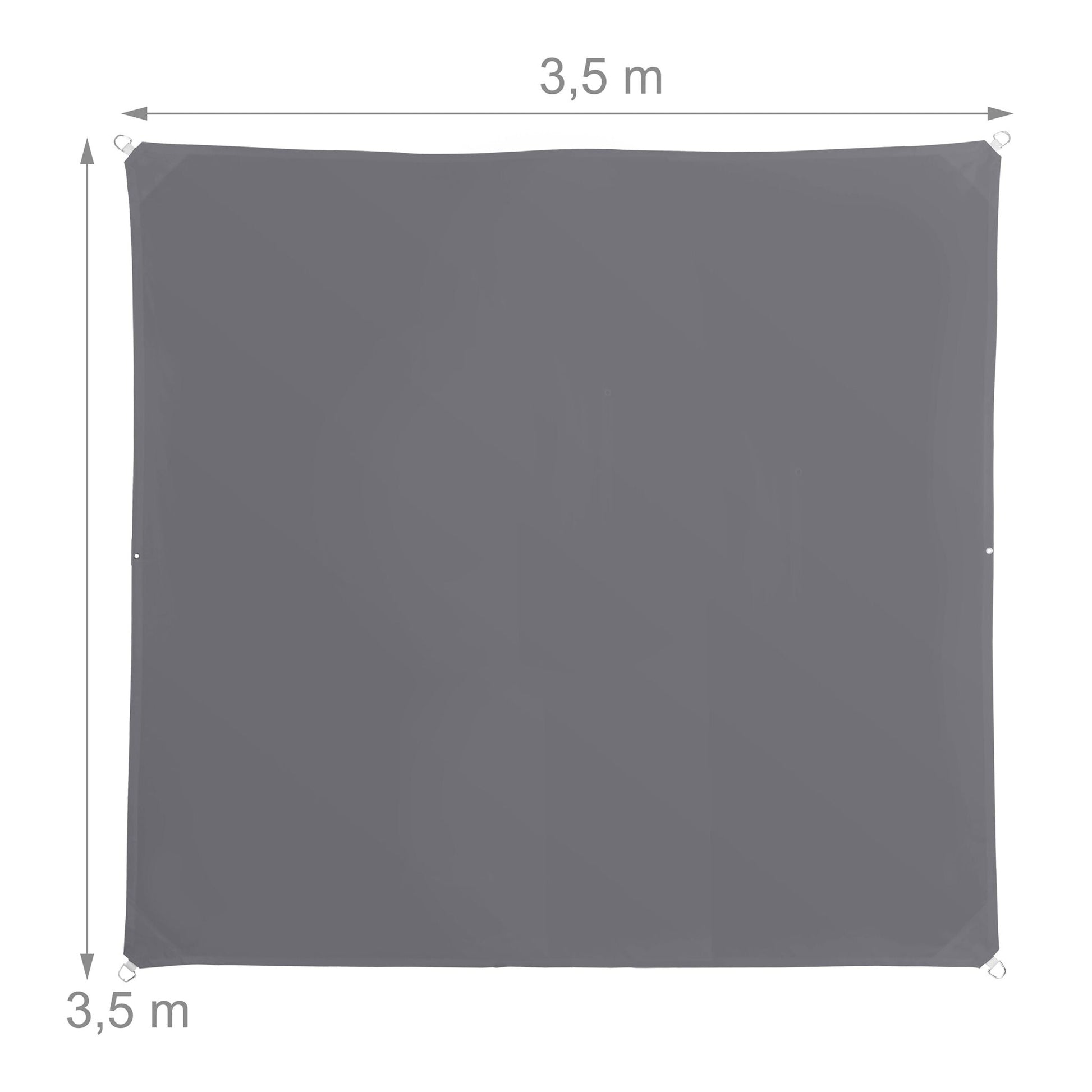 Sonnensegel Polyester Anthrazit von Relaxdays