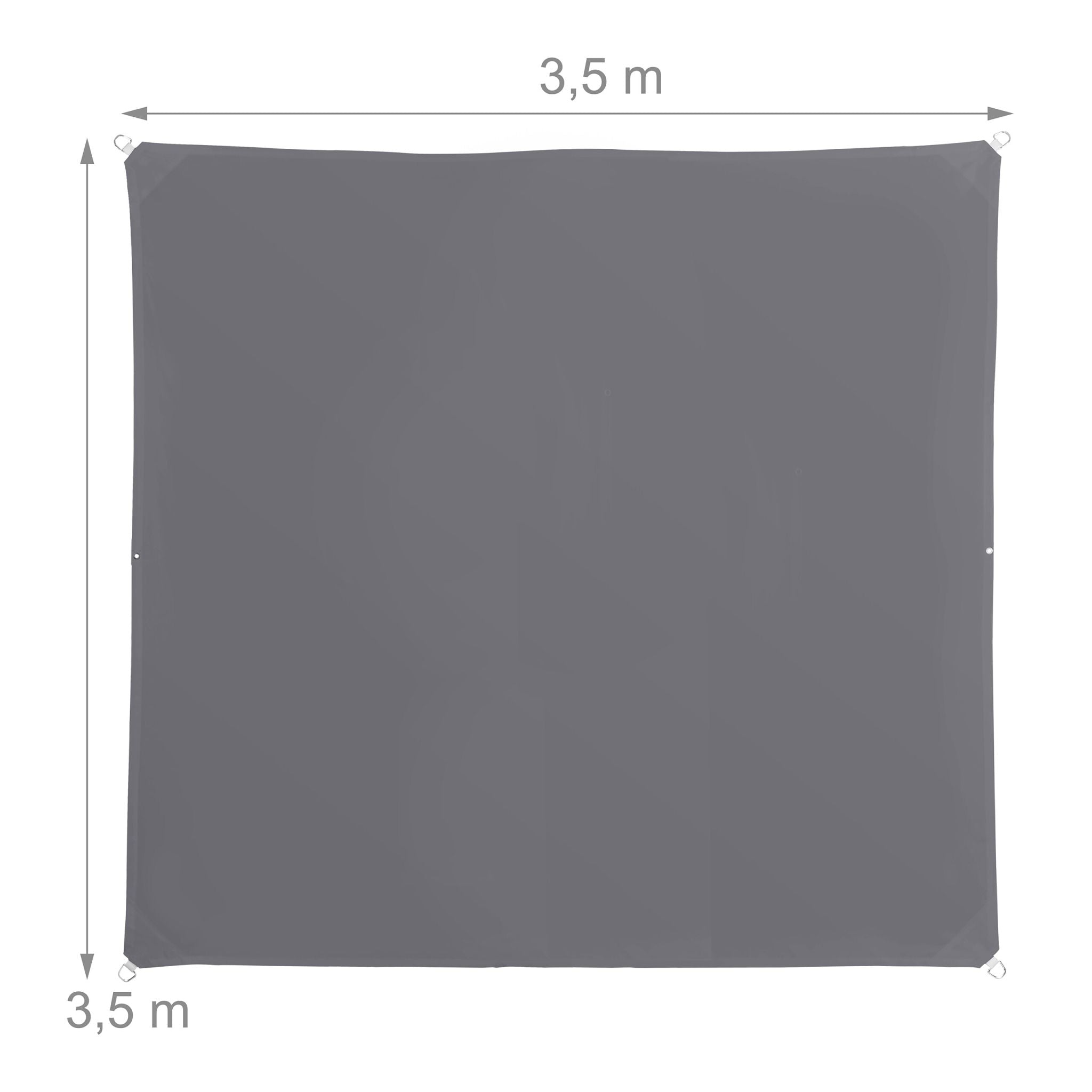 Sonnensegel Polyester Anthrazit von Relaxdays