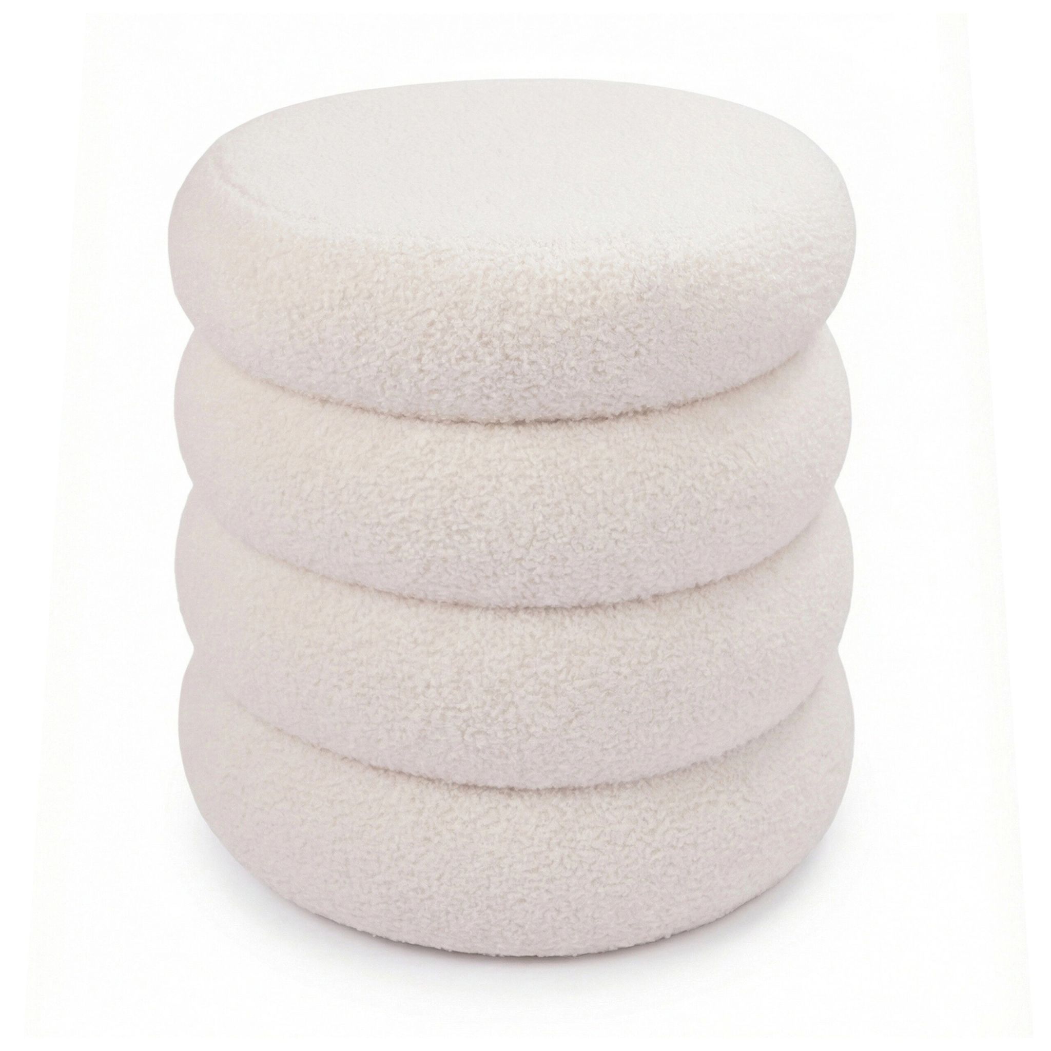 Teddyfell Hocker Creme von Relaxdays