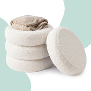 Teddyfell Hocker Creme von Relaxdays