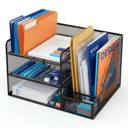 Schreibtisch Organizer Metall 5 Ablagen Schwarz von Relaxdays