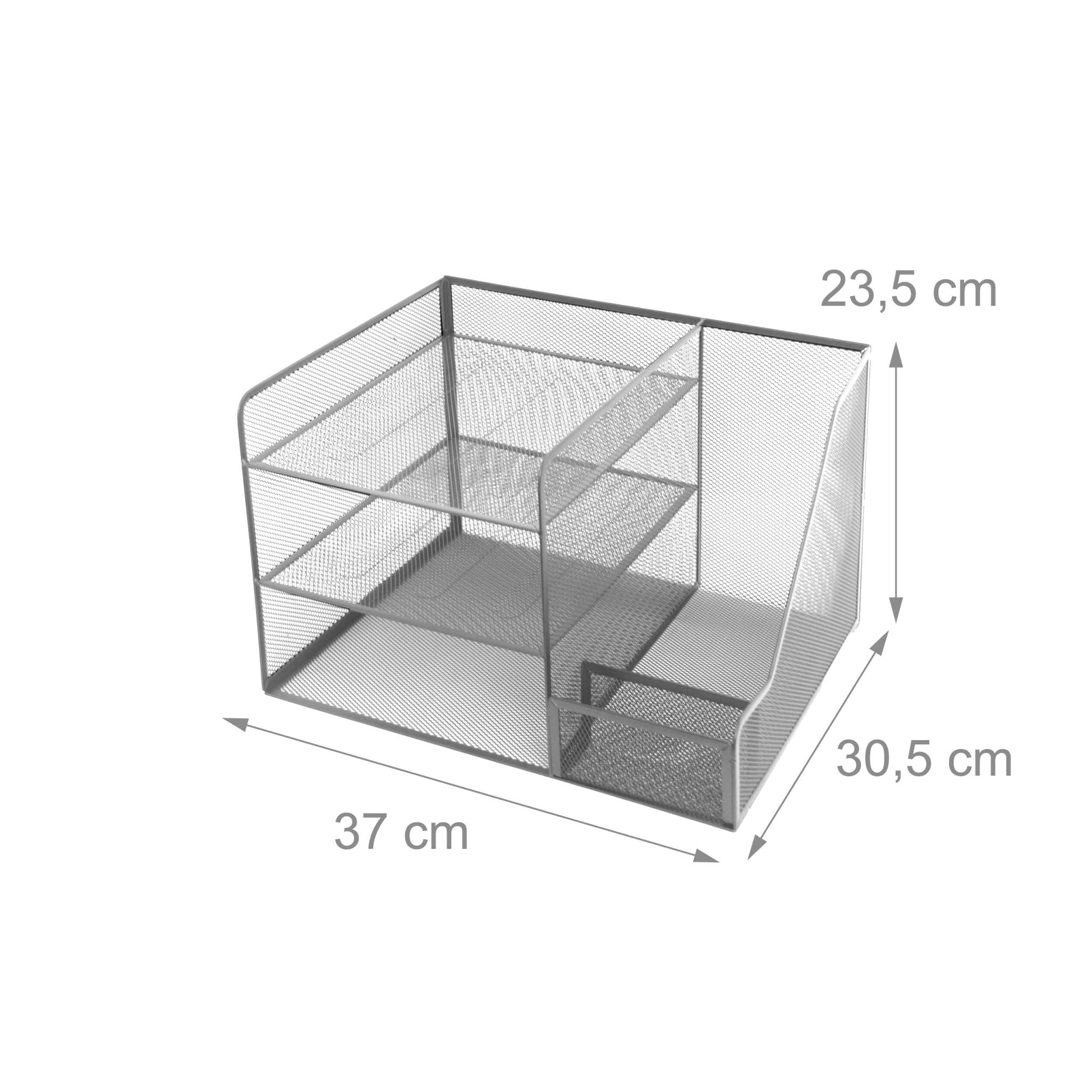 Schreibtisch Organizer Metall 5 Ablagen Schwarz von Relaxdays