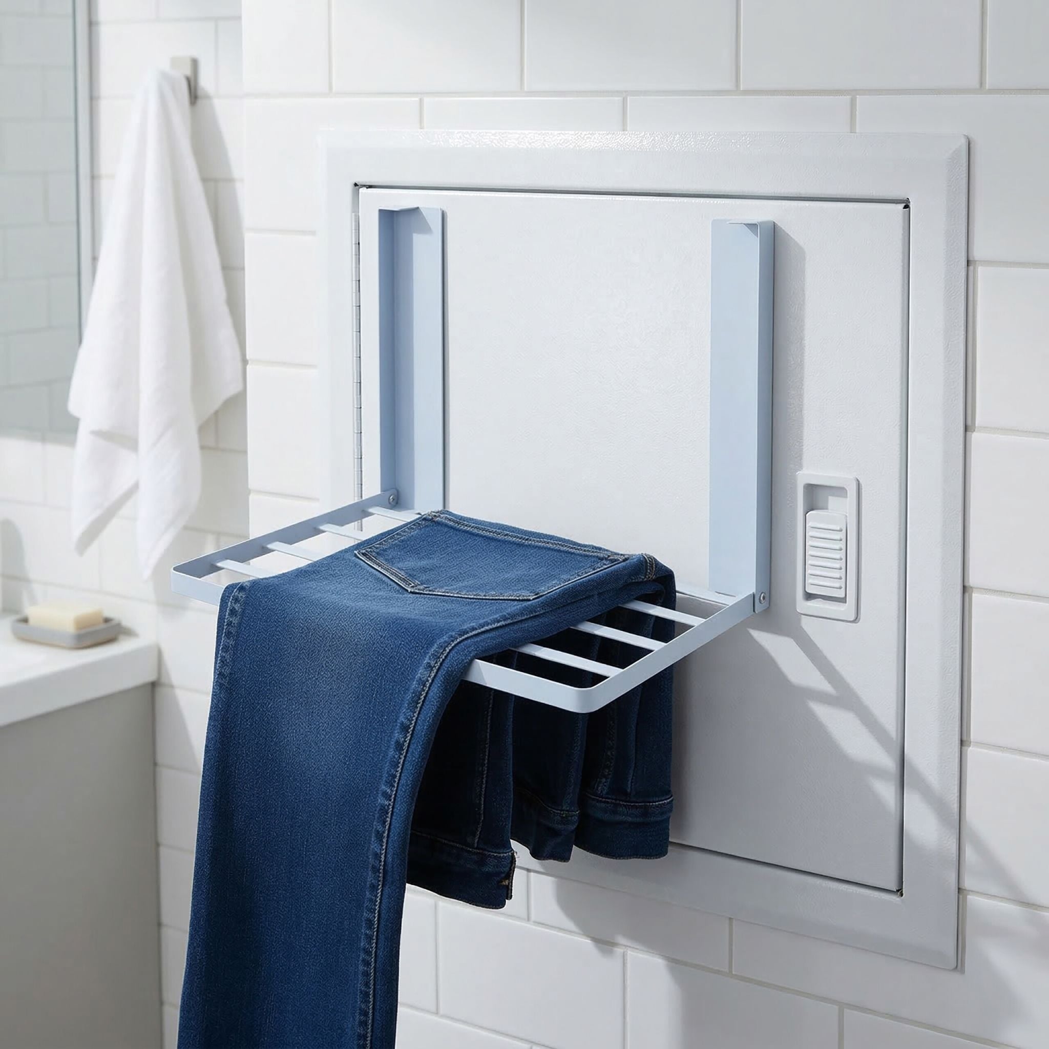 Magnetischer, faltbarer Wäschetrockner Weiss von Relaxdays